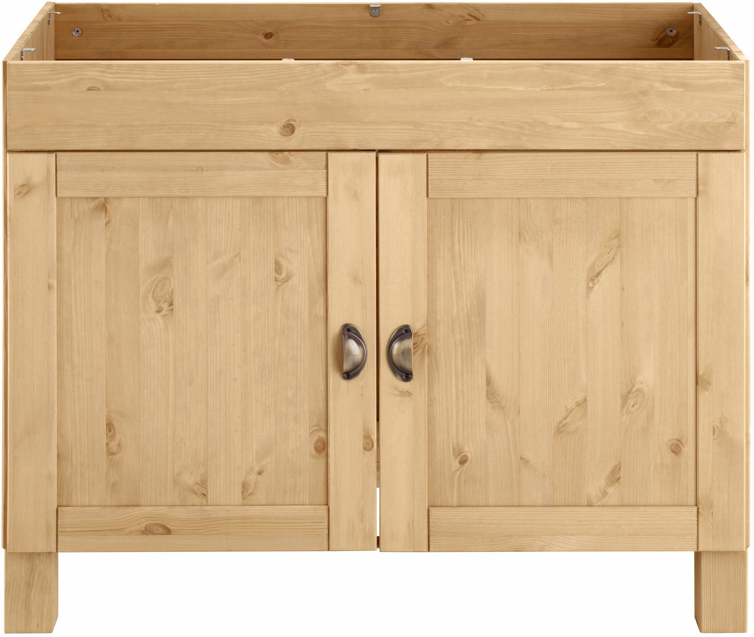 Home affaire Spülenschrank »Oslo« 100 cm breit, inklusive Einbauspüle aus Edelstahl, aus Kiefer