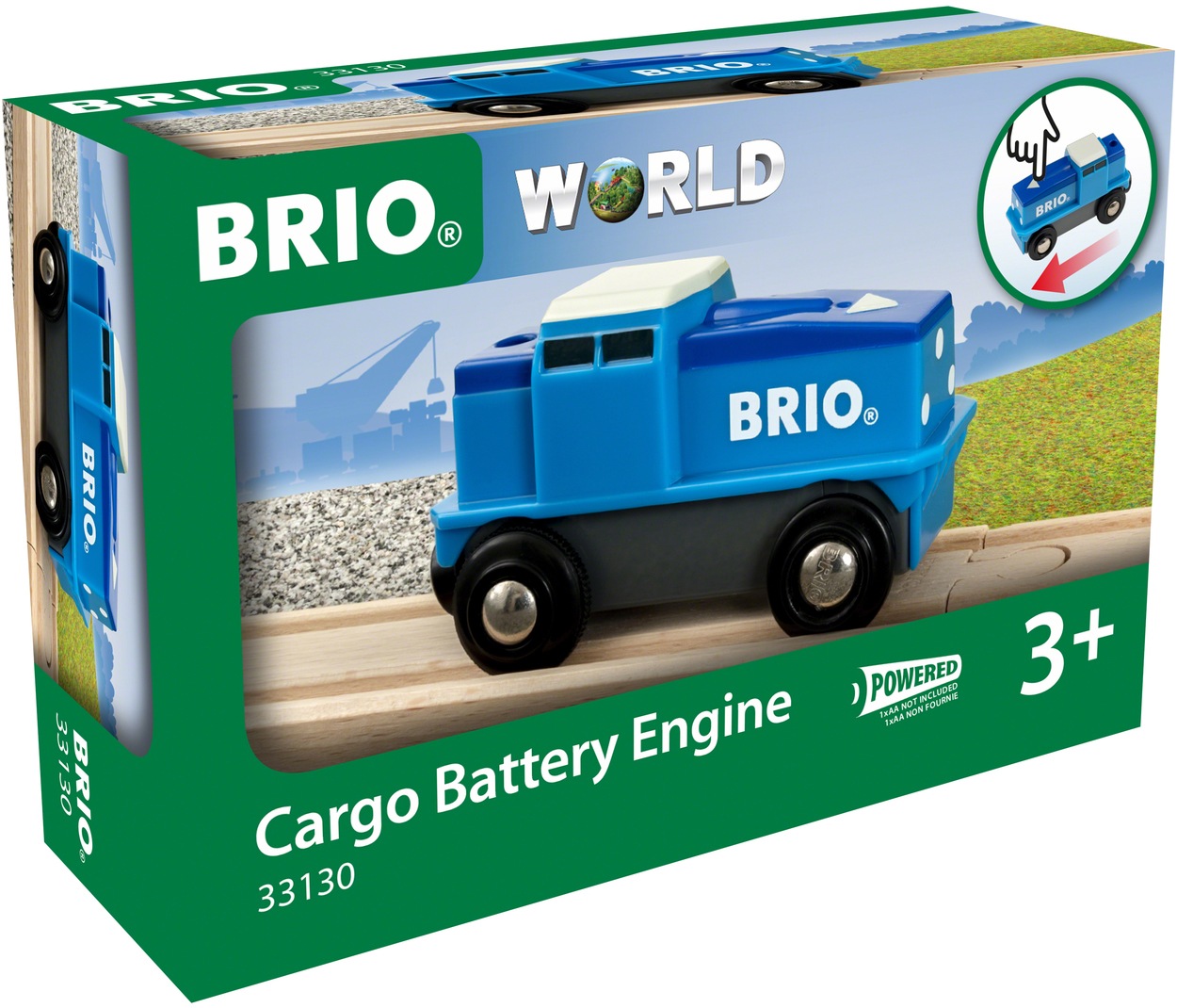 Spielzeug-Lokomotive »BRIO® WORLD, Blaue Batterie-Frachtlok«, FSC® - schützt Wald -...