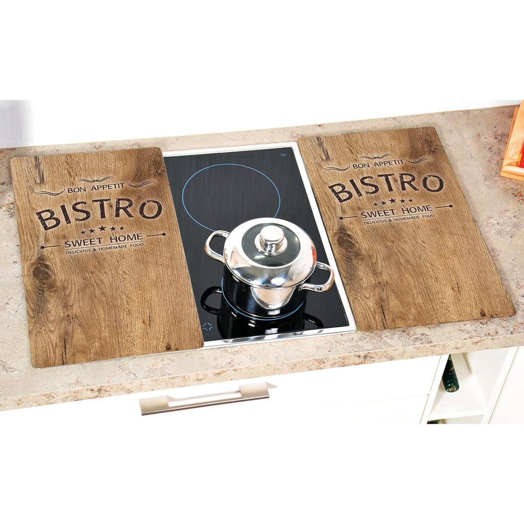 KESPER for kitchen & home Schneide- und Abdeckplatte »Bistro«, (Set, 2 tlg.)