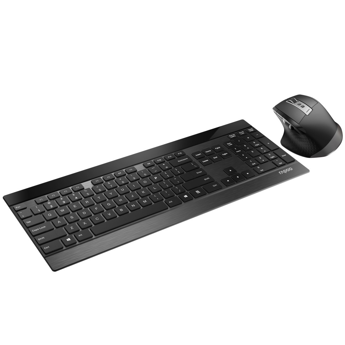 Rapoo Tastatur- und Maus-Set »9900M kabelloses Tastatur-Maus-Set, Bluetooth, 2.4 GHz, 3200 DPI«
