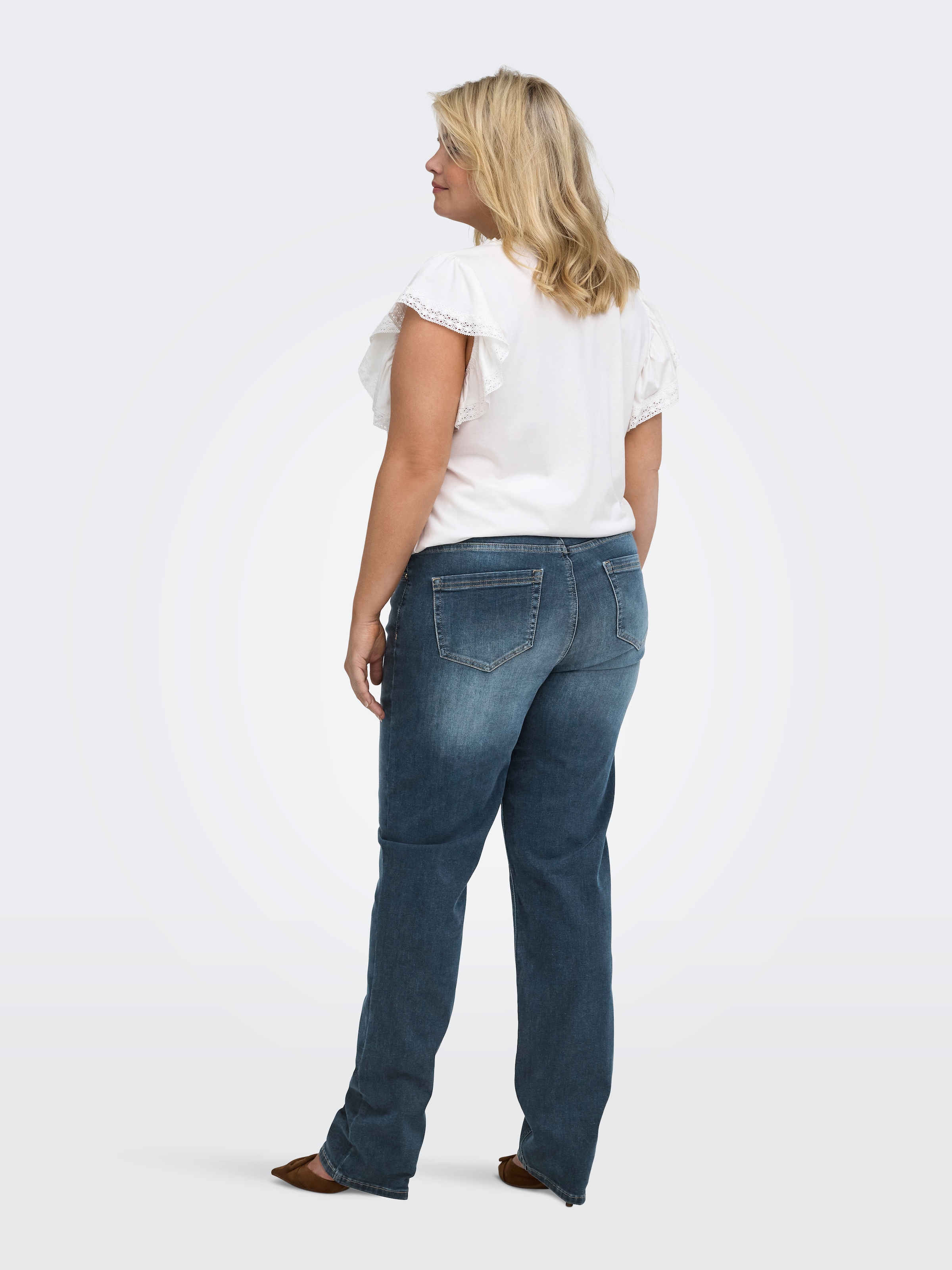 ONLY CARMAKOMA Straight-Jeans »CARWILLY HW STRAIGHT DNM DOT529 NOOS« Baumwollmischung, High Waist