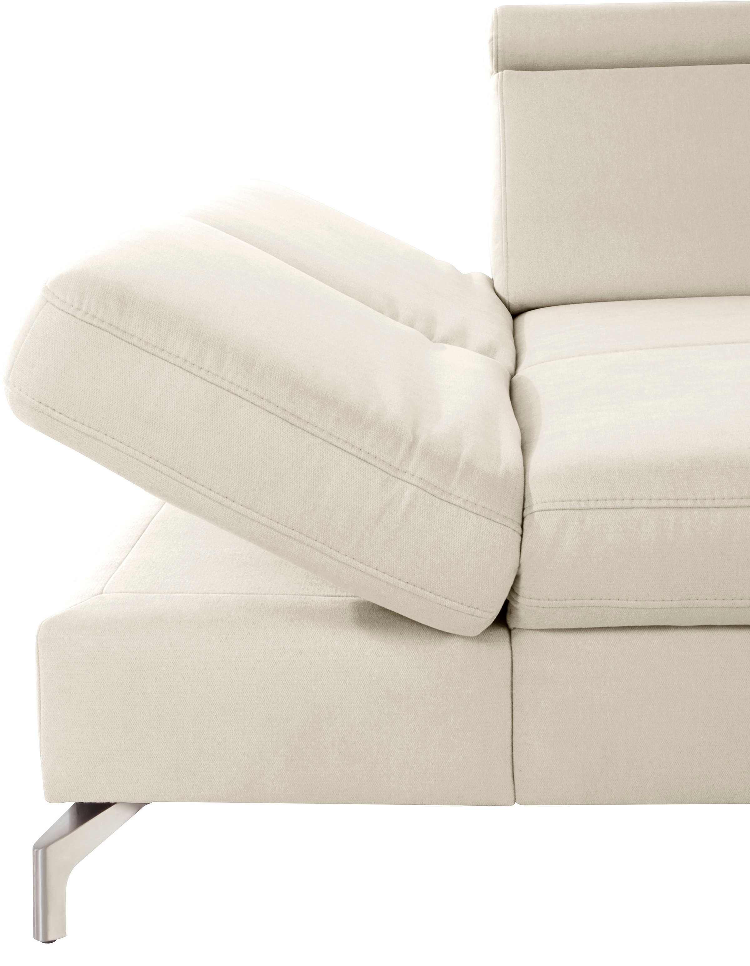 sit&more Ecksofa »Brisbane L-Form«, Fußhöhe 12 cm, inklusive Sitztiefen-, Armteil- und Kopfteilverstellung