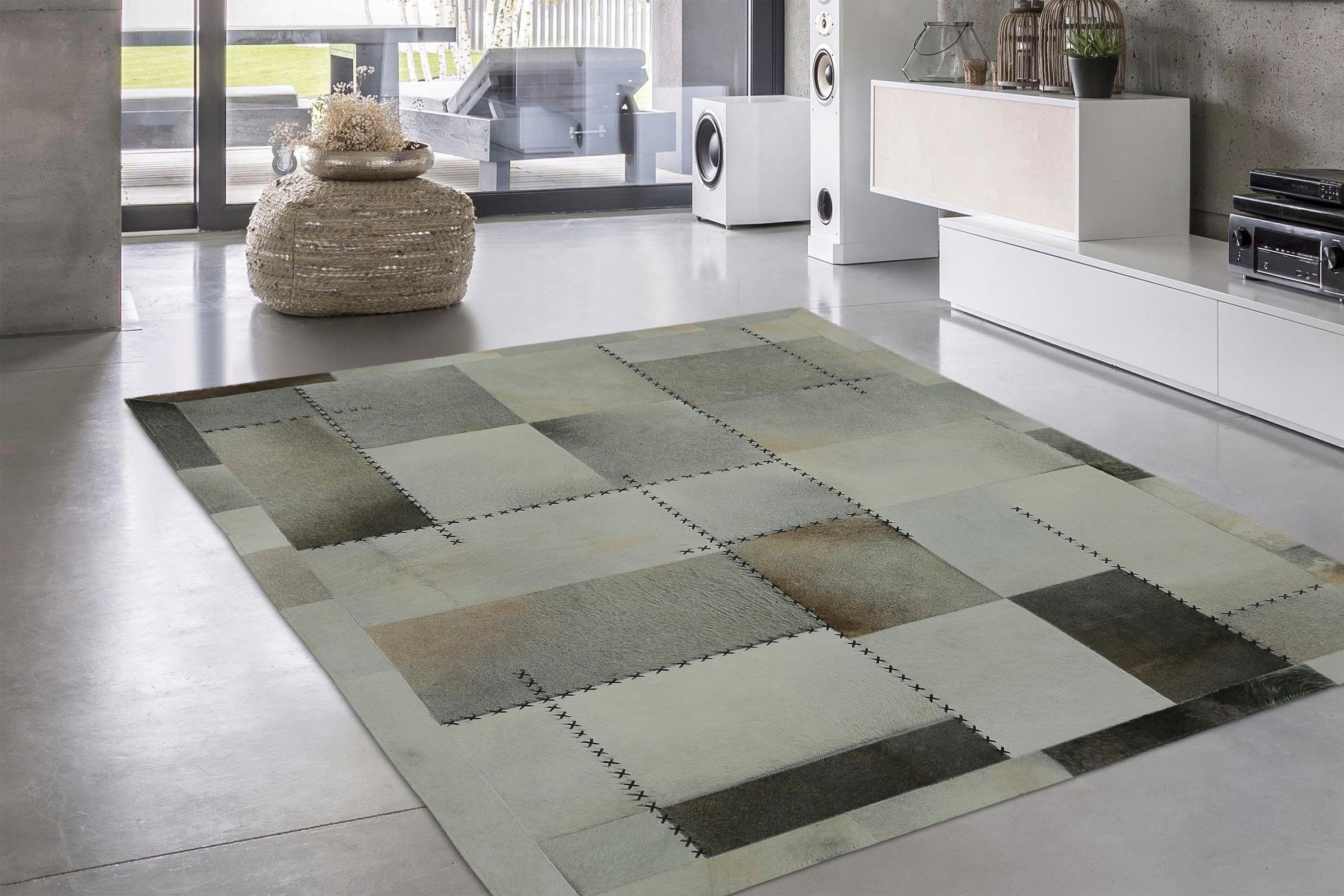 calo-deluxe Lederteppich »Solut 305 - Fellteppich«, rechteckig, 8 mm Höhe, günstig online kaufen