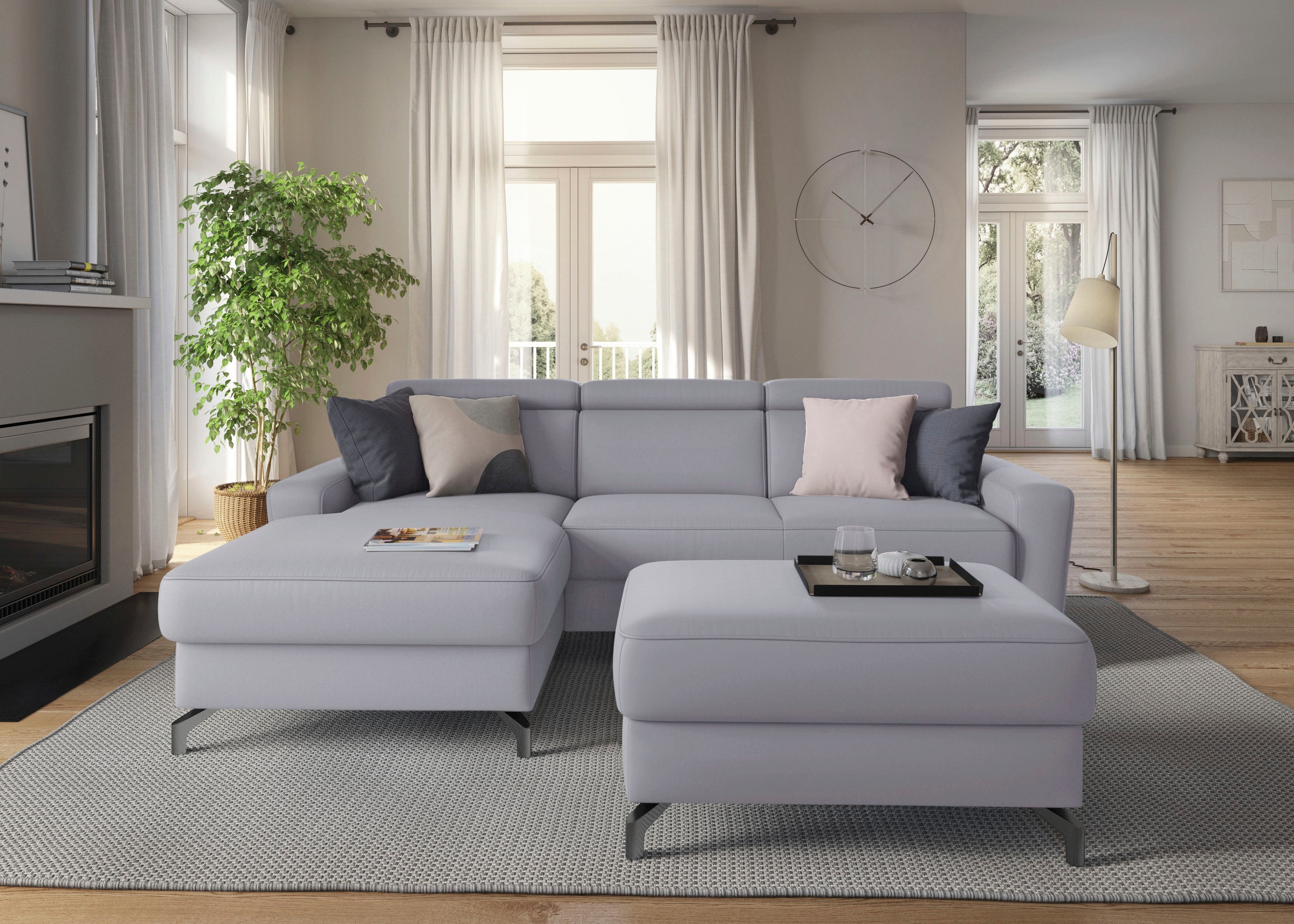 sit&more Ecksofa »Scarlett L-Form«, inklusive Kopfteilverstellung, wahlweis günstig online kaufen
