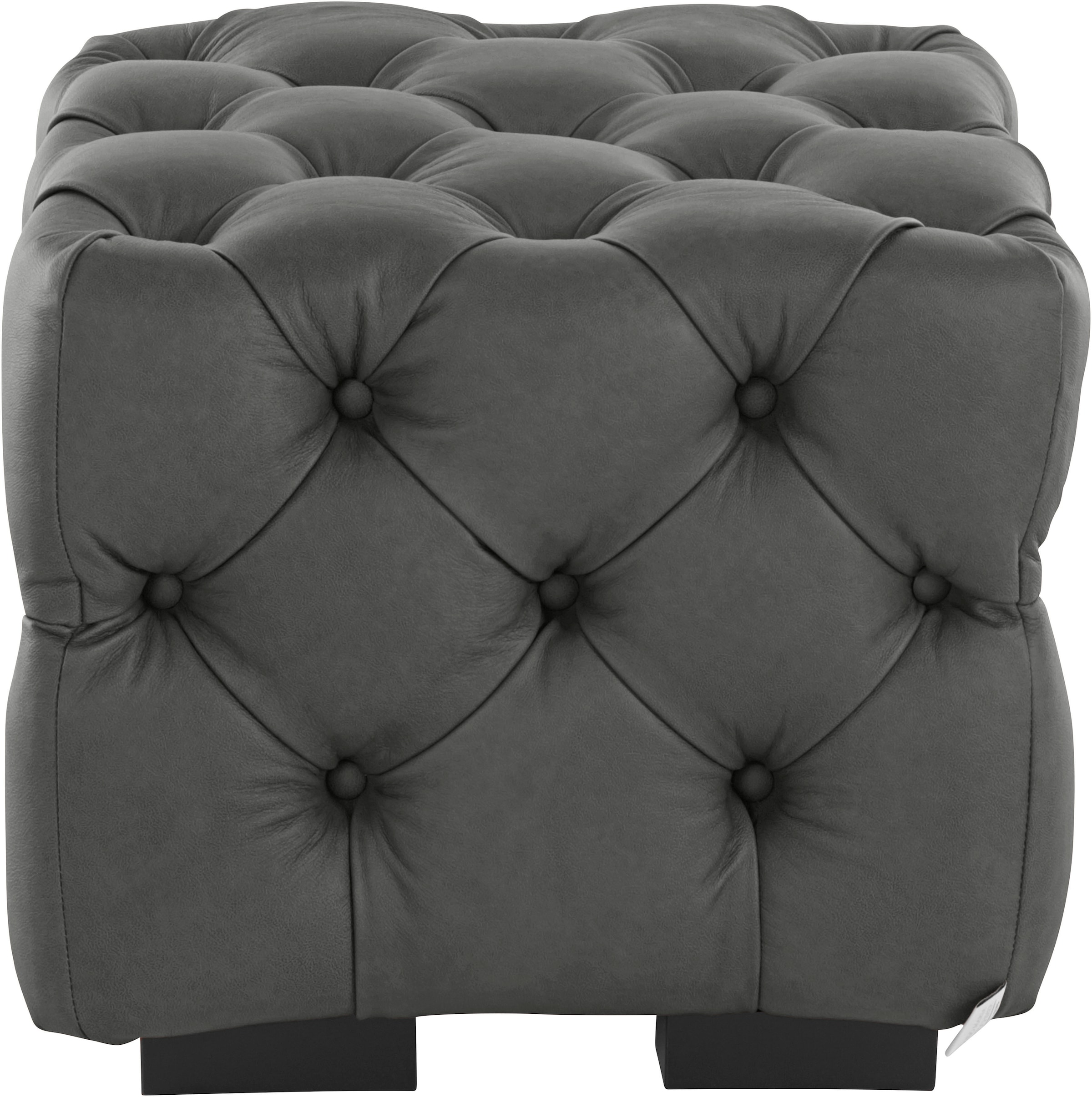 Guido Maria Kretschmer Home&Living Polsterhocker »Kalina«, mit klassischer Chesterfield-Knopfheftung, passend zur Serie "Kalina"