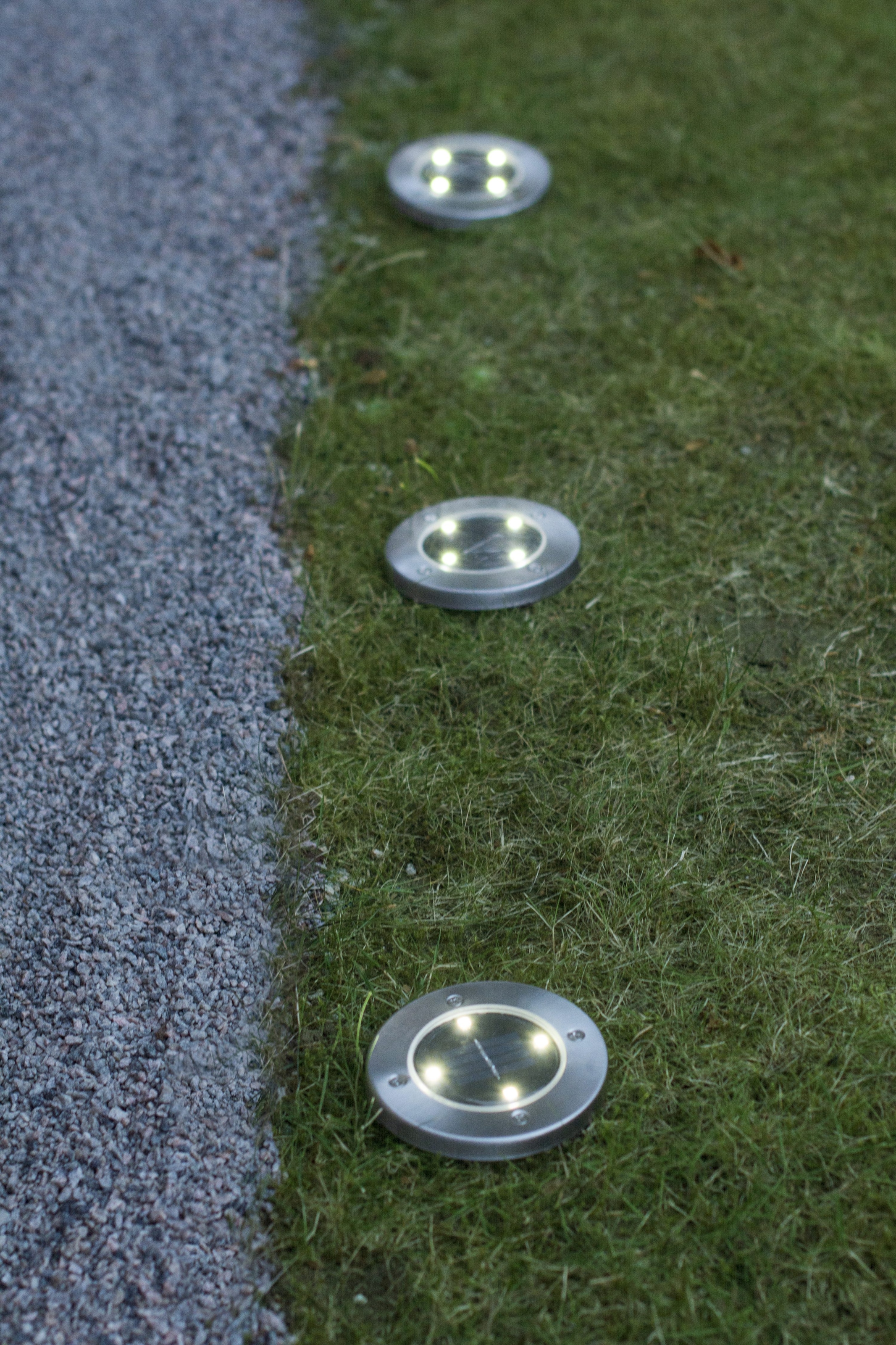 Parforce Traditional Hunting LED Solarleuchte »Solar Spotlight Rasenleuchte« LED-Board 3 Stk. Warmweiß 3er-Set, flache Bauform, Dämmerungssensor
