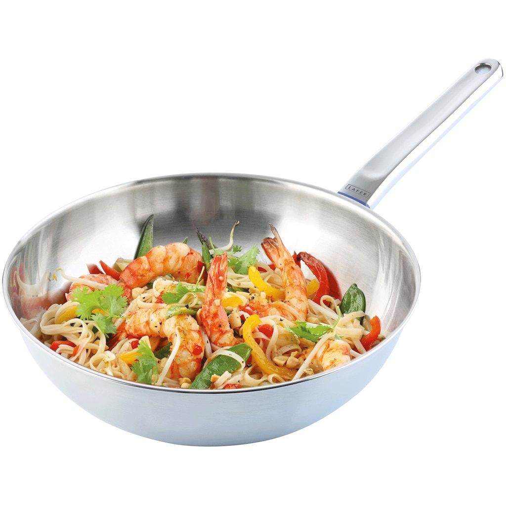 Johann Lafer Wok »Lafer«, Edelstahl 18/10, (1 tlg.), Ø 28 cm, Induktion