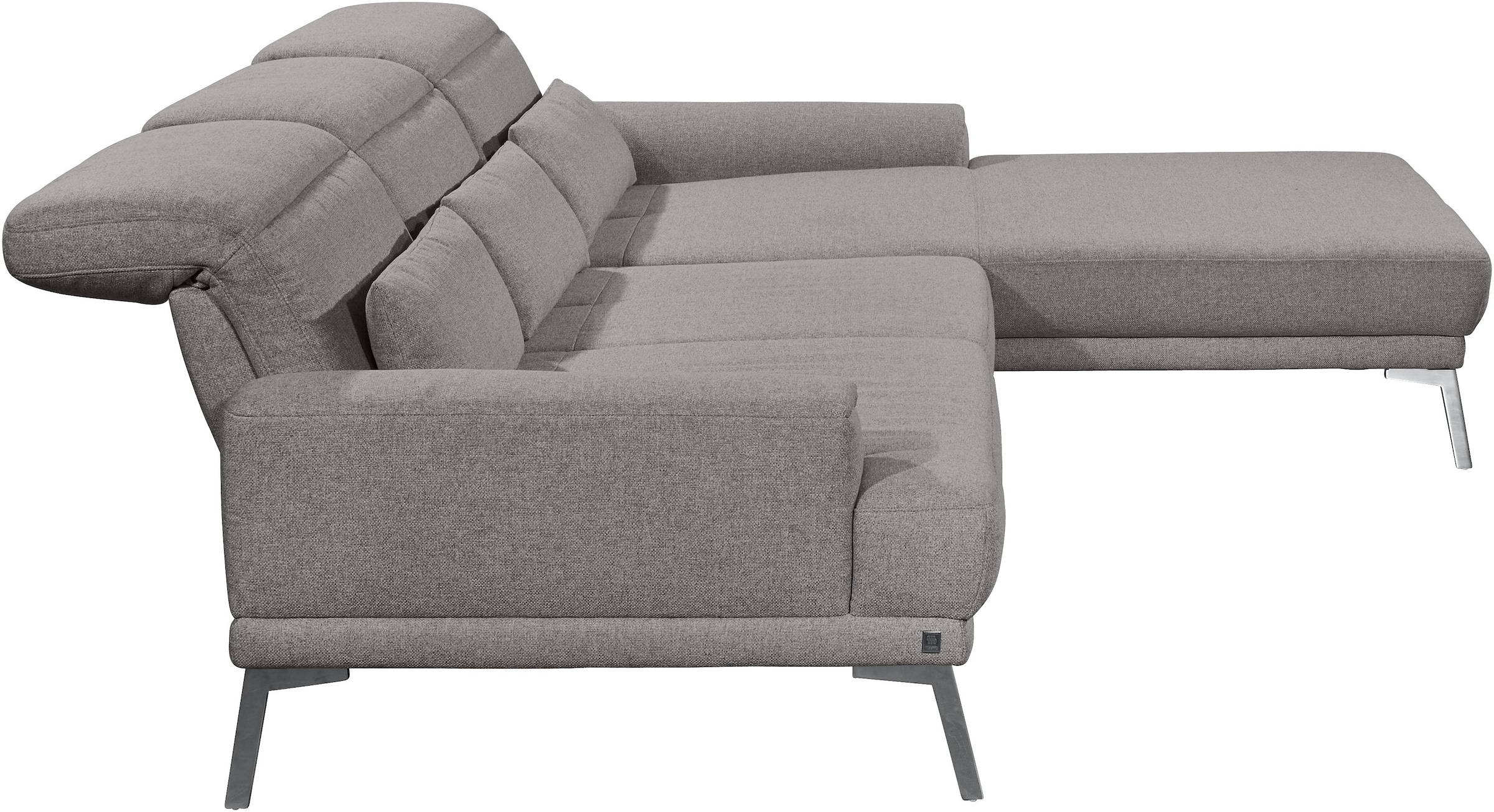 Musterring Ecksofa »MR 4580«, mit Kopf- und Sitztiefenverstellung, Metallfuß chrom, 288 x 193/220cm