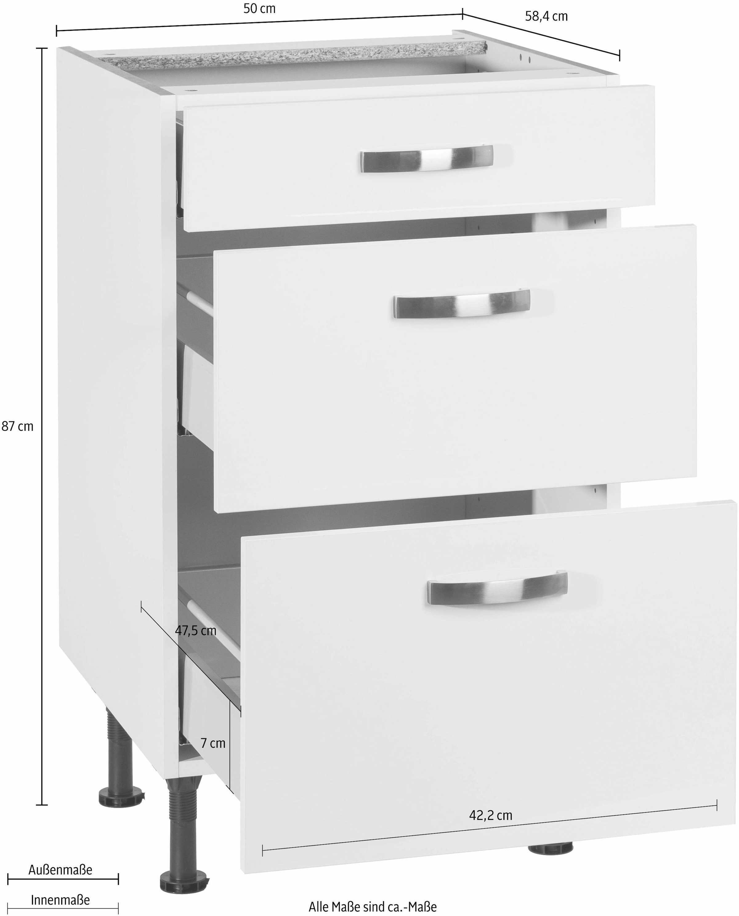 OPTIFIT Unterschrank »Cara«, Breite 50 cm, mit Vollauszügen und Soft-Close-Funktion