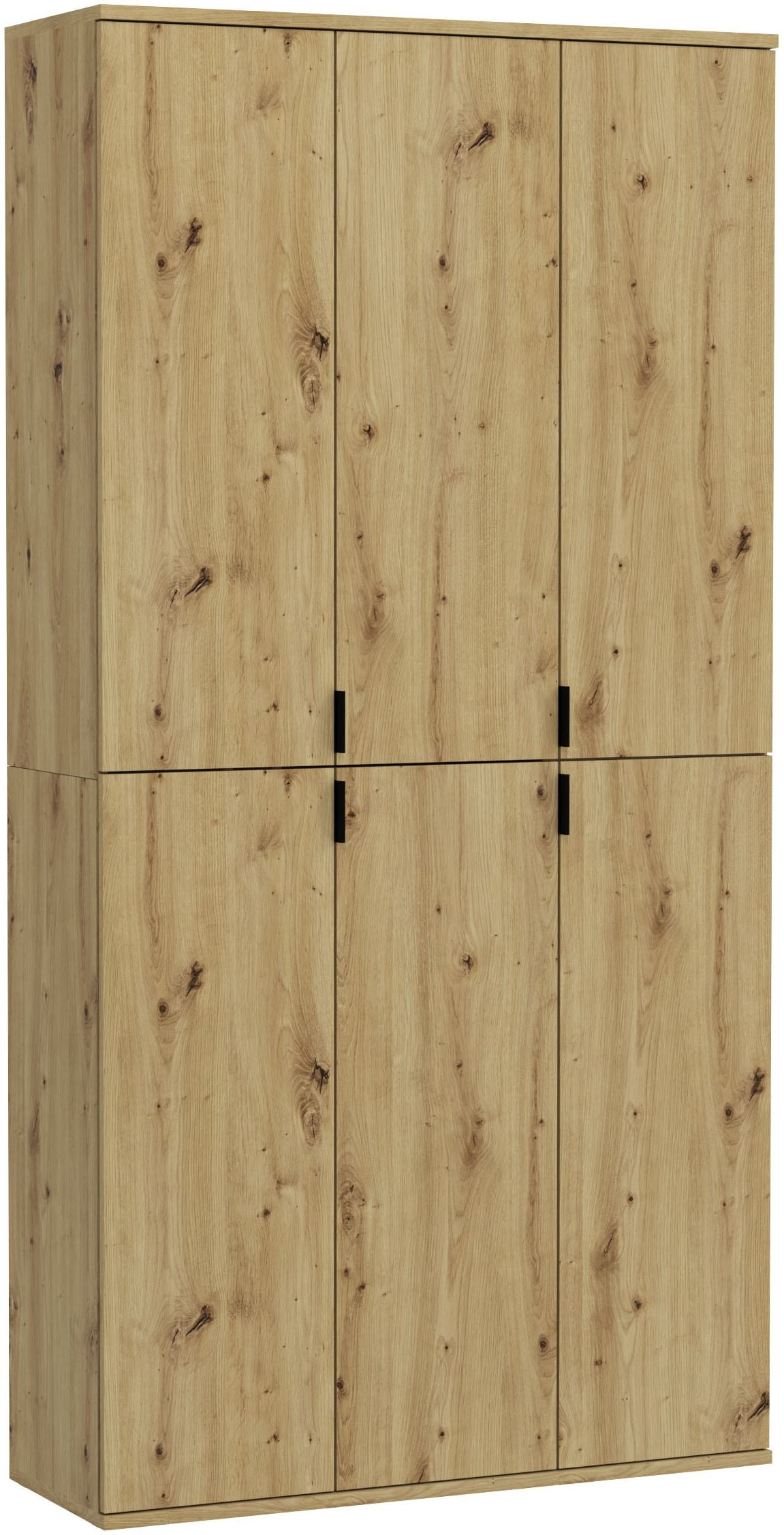 INOSIGN Garderoben-Set »Trondheim, 91 cm, best. aus 2 Schränken, 6 Türen, 15 Fächer«, (Set, 2 St.), inkl. ausziehbarer Kleiderstange, Garderobenschrank, Kleiderschrank