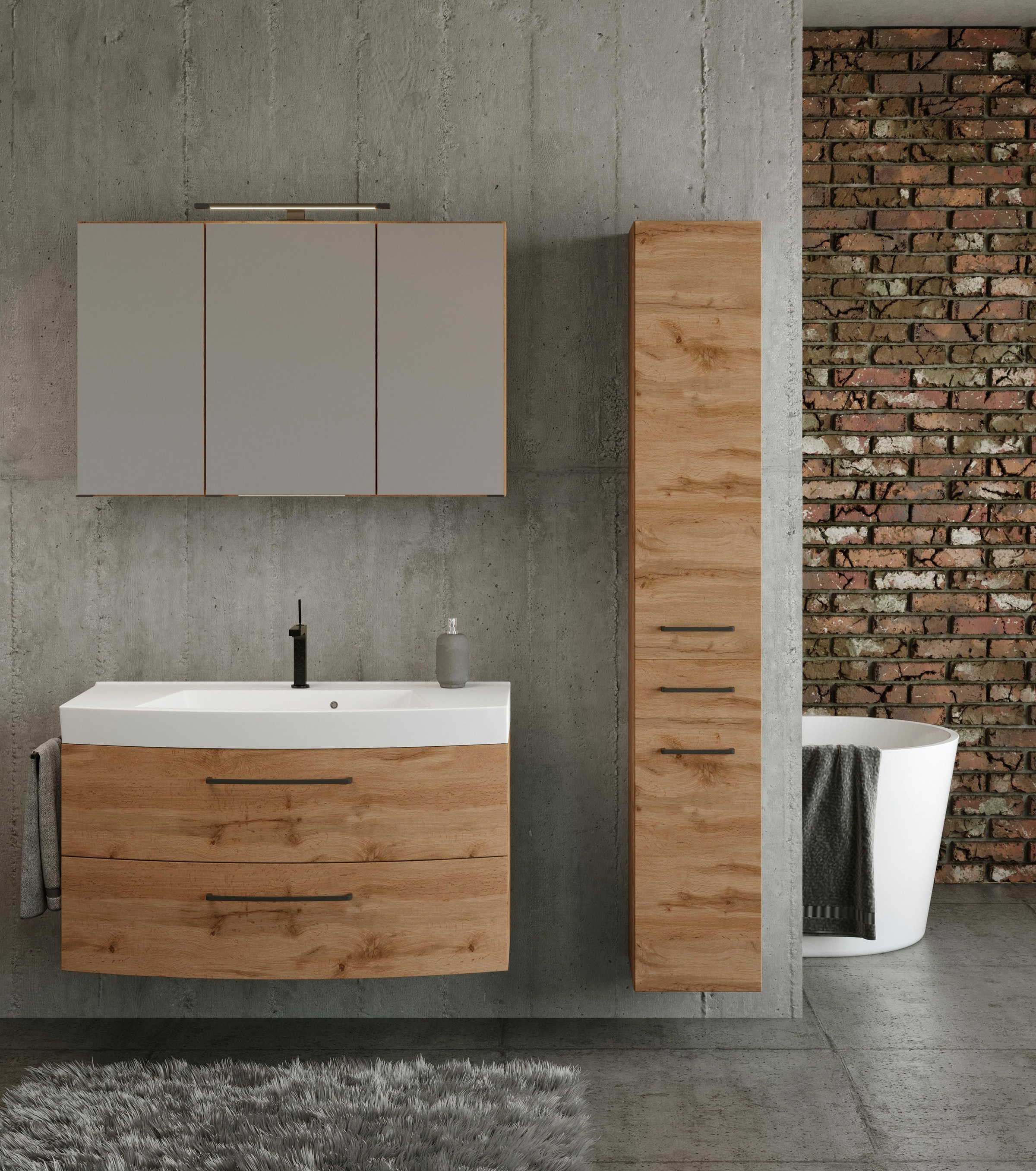 welltime Badmöbel-Set »Chicago« 3 Stk. tlg. günstig online kaufen