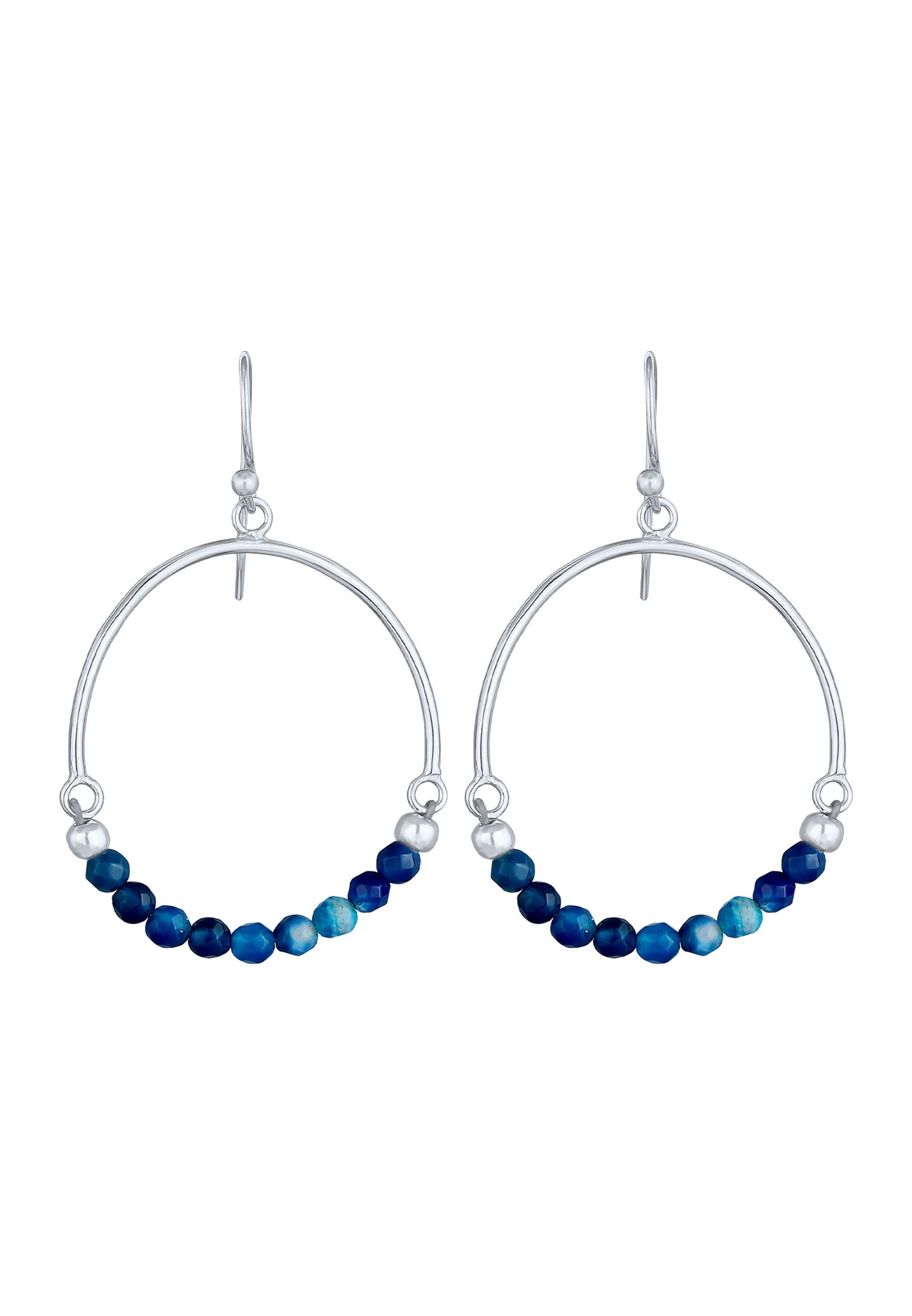 Elli Paar Ohrhänger »Edelstein Achat Beads Rund Boho Hippie 925 Silber«