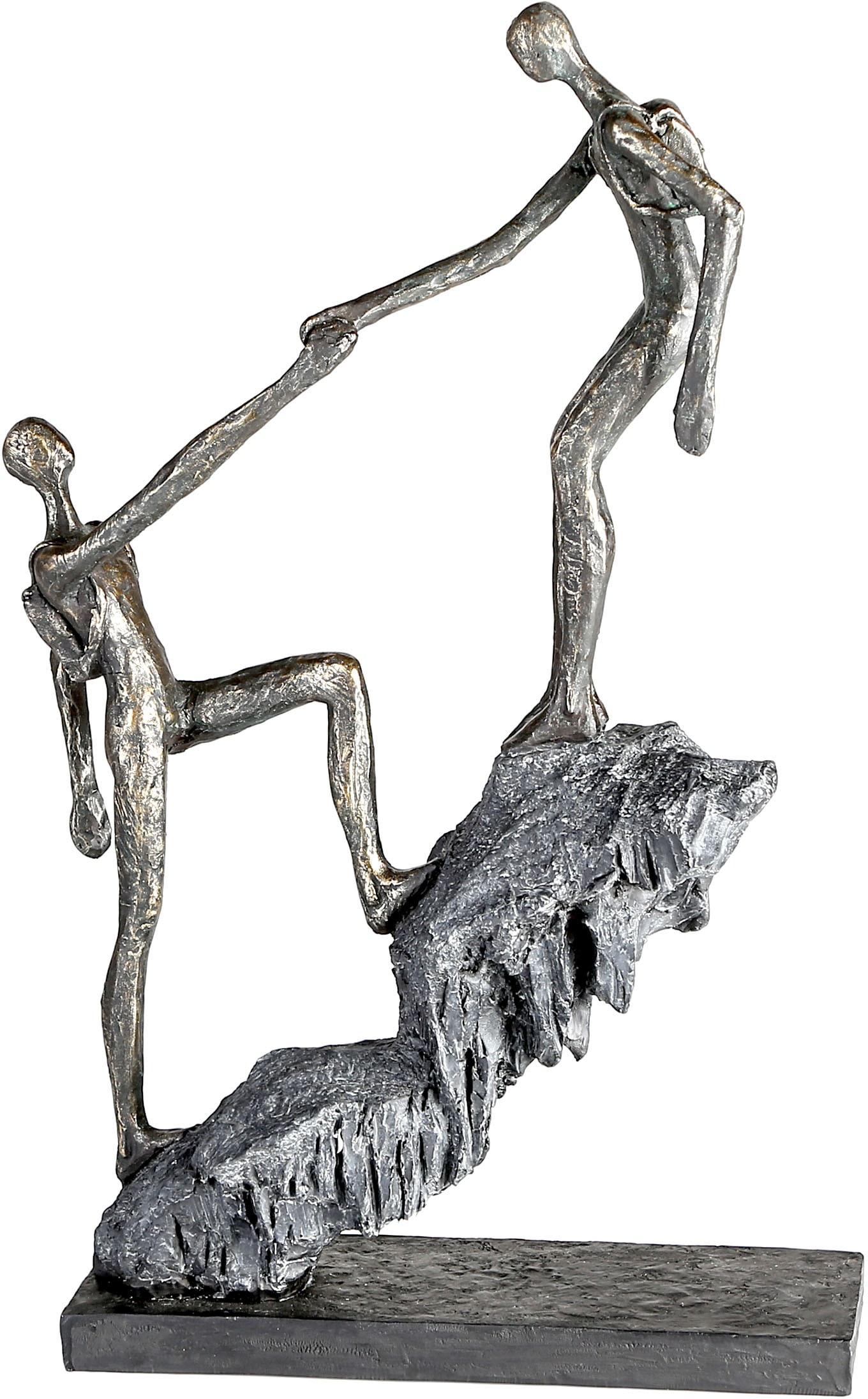 Polyresin Dekofigur »Skulptur bronzefarben/grau«, Ankunft, auf bronzefarben/grau, Rechnung Gilde kaufen by Casablanca