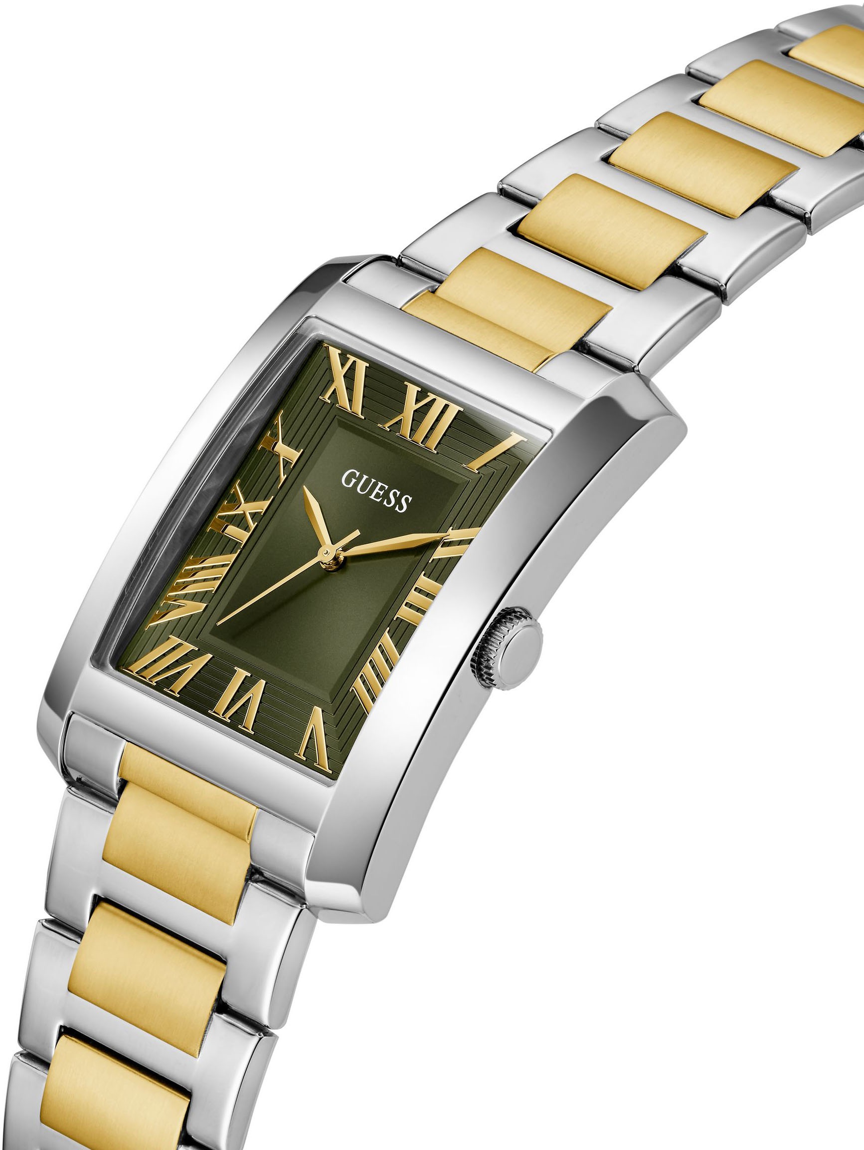 Guess Quarzuhr »CLYDE«, Armbanduhr, Herrenuhr, Edelstahlarmband