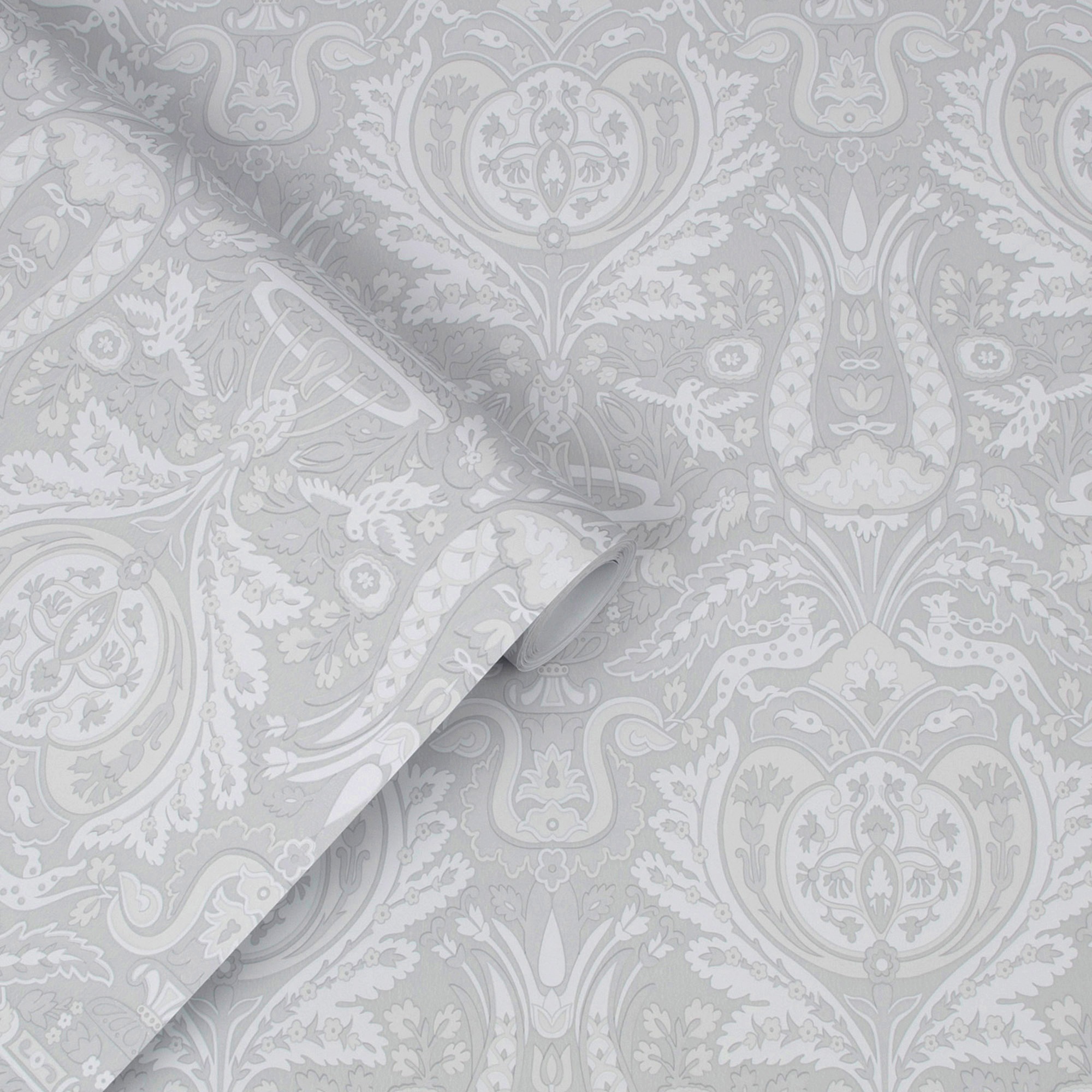LAURA ASHLEY Vliestapete »Heraldic Damask« gemustert FSC® zertifiziert, mit lebhaftem Druck, 10 Meter Länge