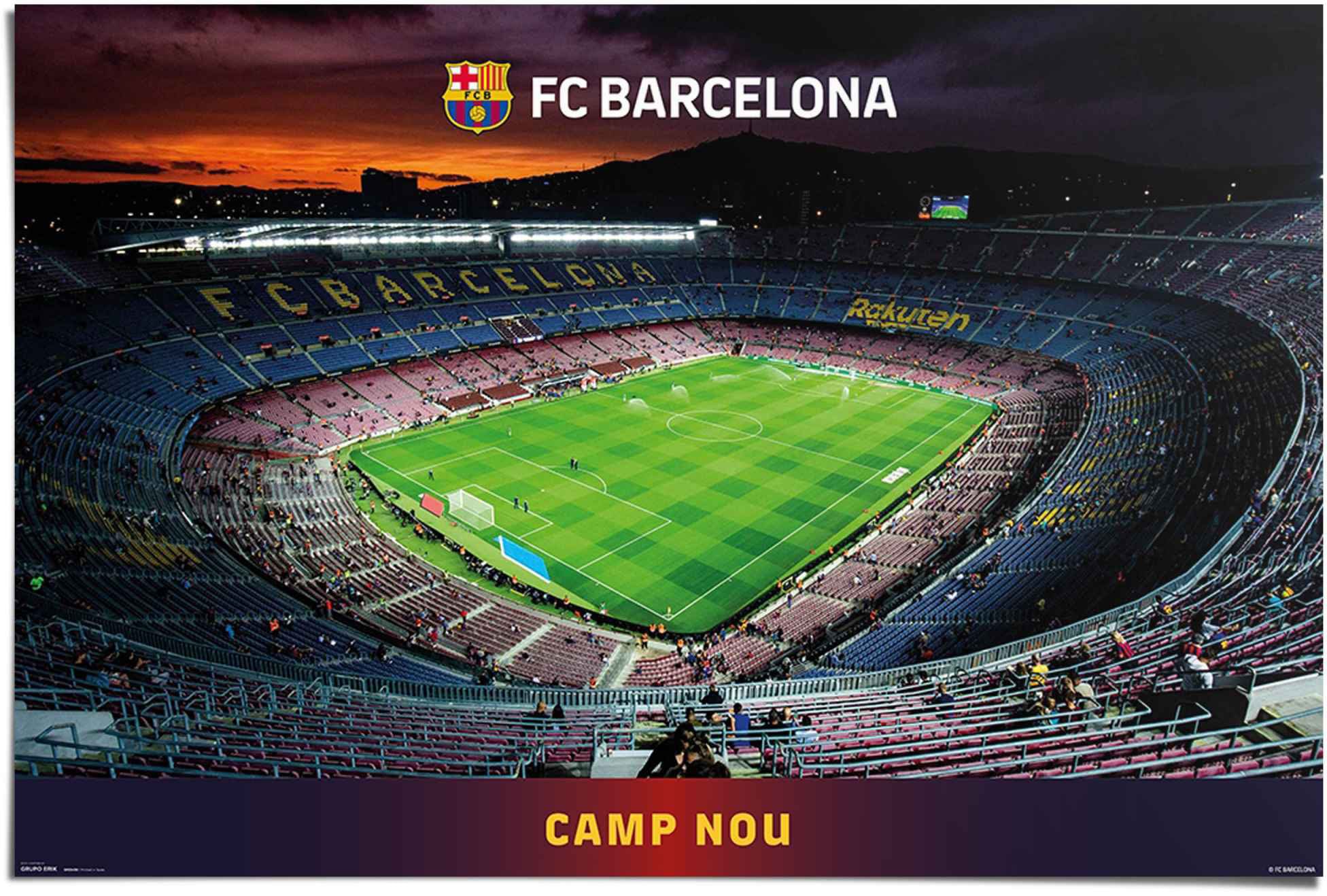 Poster »Barcelona - Camp Nou Fußball - Stadion - Spanien«, (1 St.)