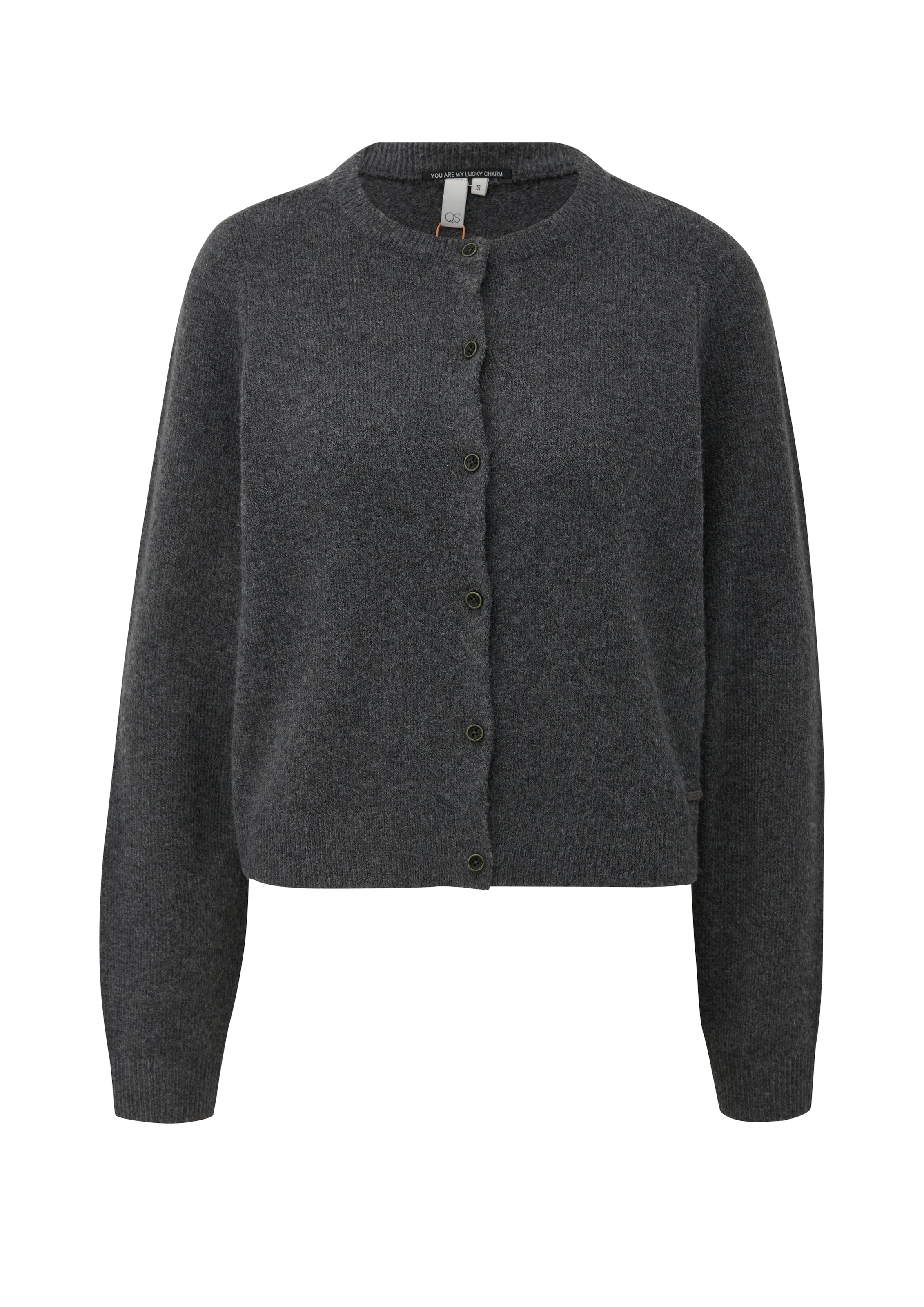 QS Cardigan Strickjacke mit Rundhals und Knopfleiste