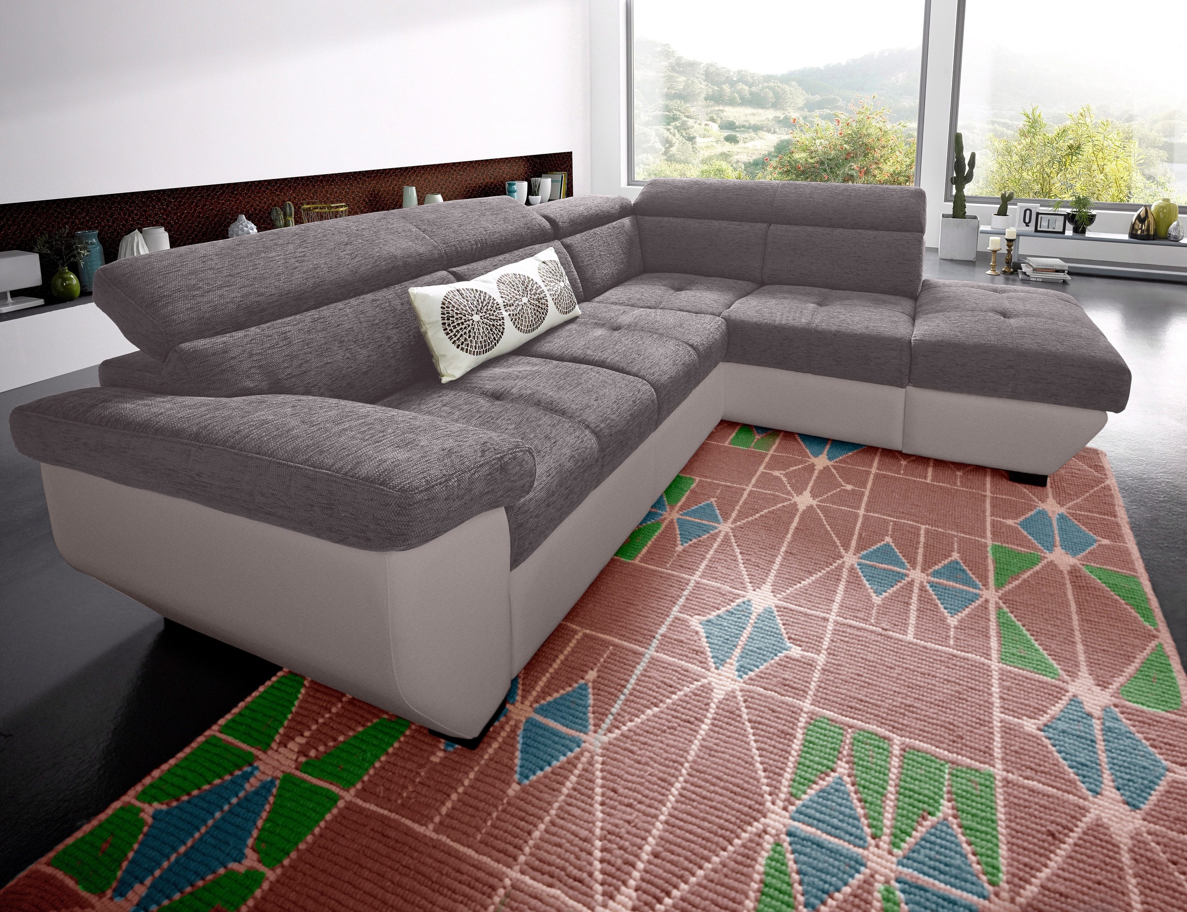 COTTA Ecksofa »Speedway L-Form«, mit Kopfteilverstellung, wahlweise mit Bettfunktion und Bettkasten