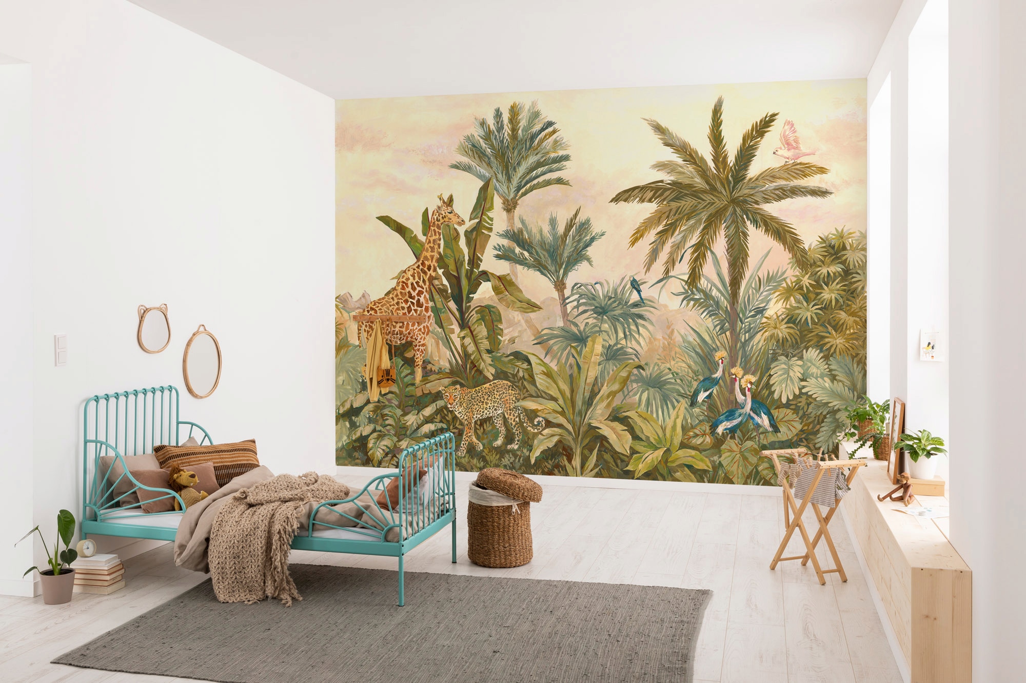Komar Vliestapete »Digitaldruck Vlies - Tropical Vintage Garden - Größe 400 x 280 cm«, bedruckt, Kinderzimmer