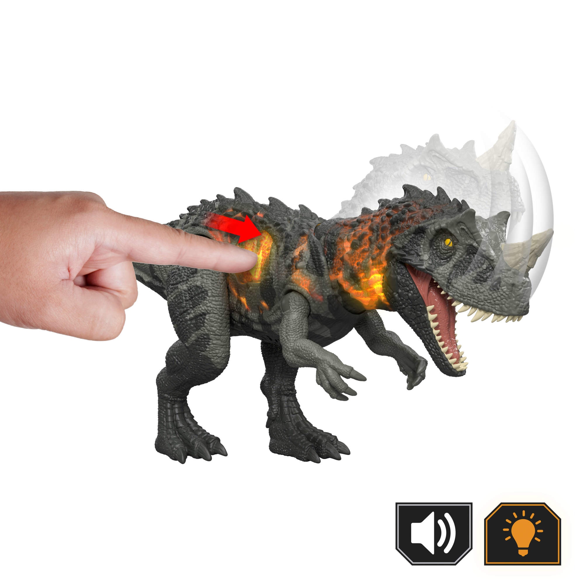 Mattel® Actionfigur »Jurassic World, Wild Roar - Ceratosaurus«