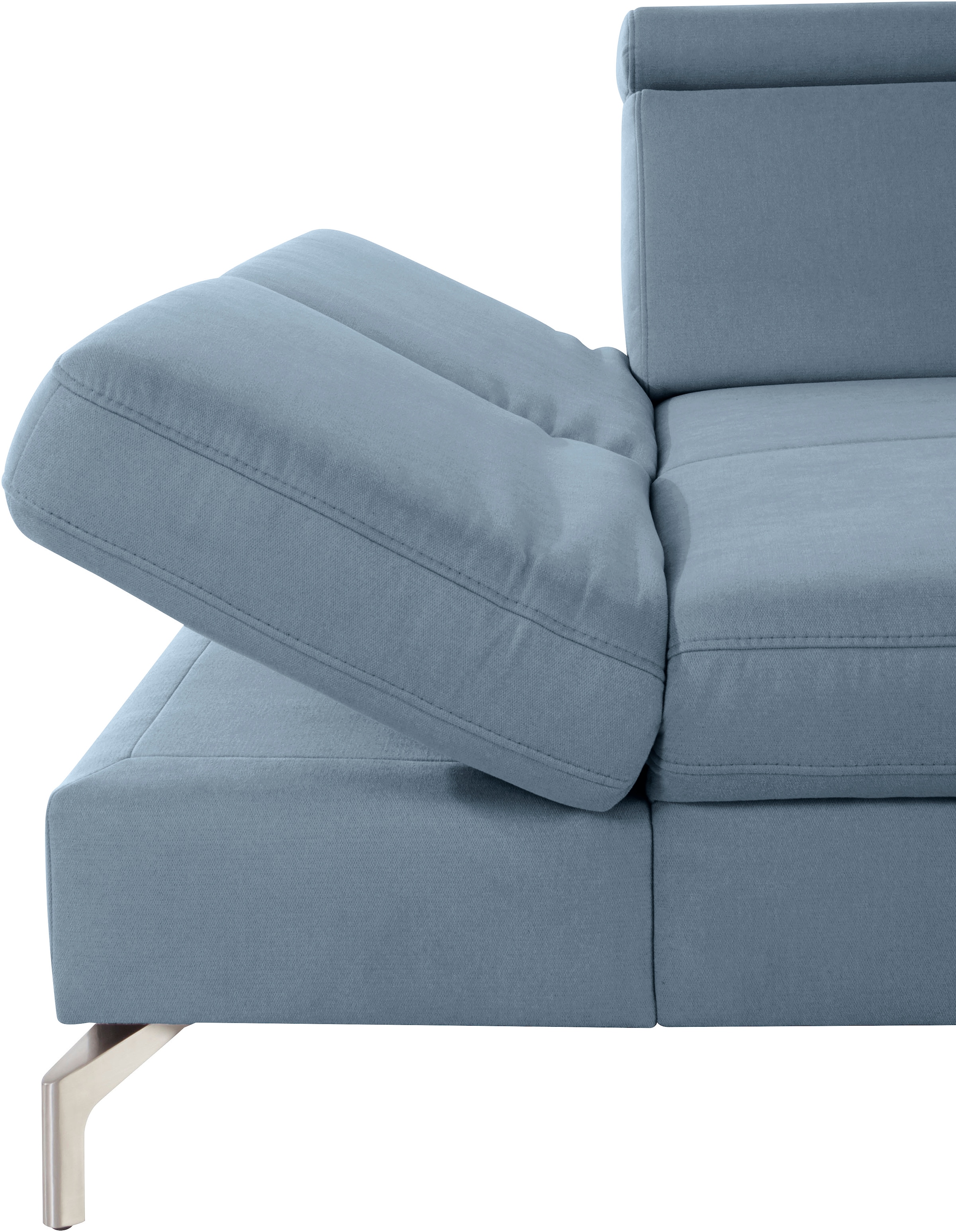 sit&more Ecksofa »Brisbane L-Form«, Fußhöhe 15 cm, inklusive Sitztiefen-, Armteil- und Kopfteilverstellung