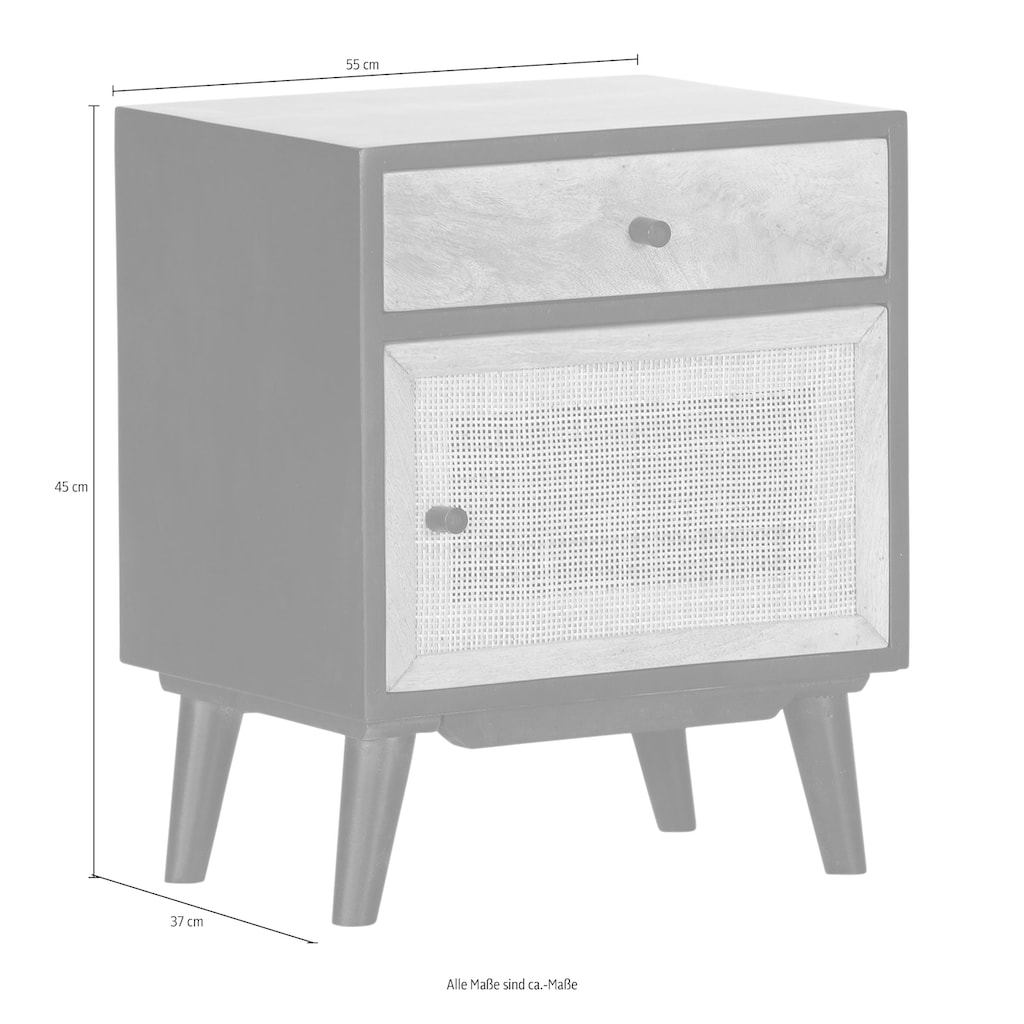 Gutmann Factory Kommode »Linus«, mit Rattangeflecht
