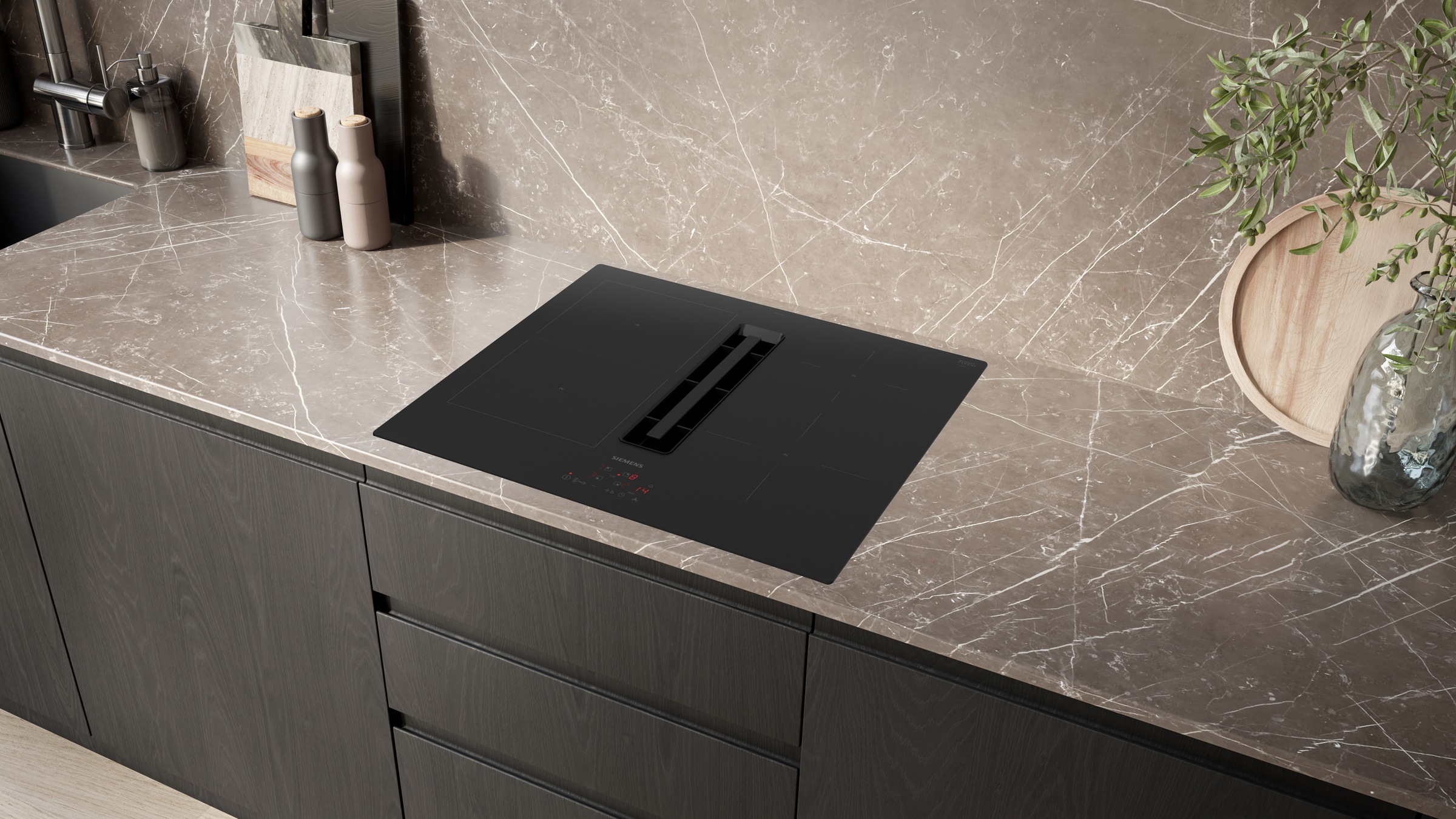 SIEMENS Kochfeld mit Dunstabzug »ED611BS16E« Integr. Abzug & Kombi-Induktio günstig online kaufen