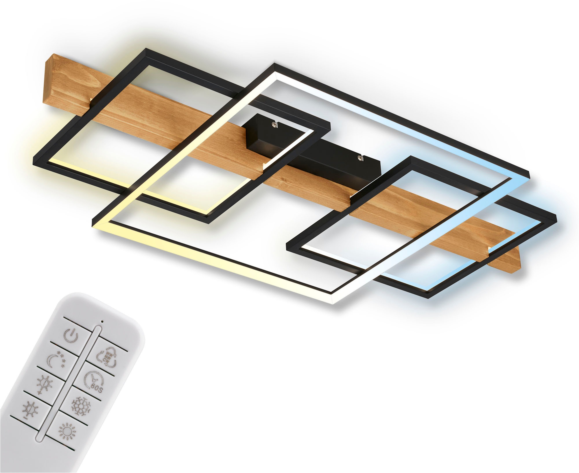 Briloner Leuchten LED Deckenleuchte »CADRE« mit Fernbedienung günstig online kaufen