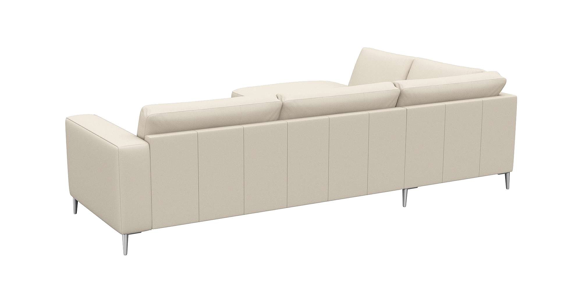 FLEXLUX Ecksofa »Fiore, super Sitzkomfort durch Kaltschaum im Sitz, L-Form«, breite Armlehnen, Füße Alu