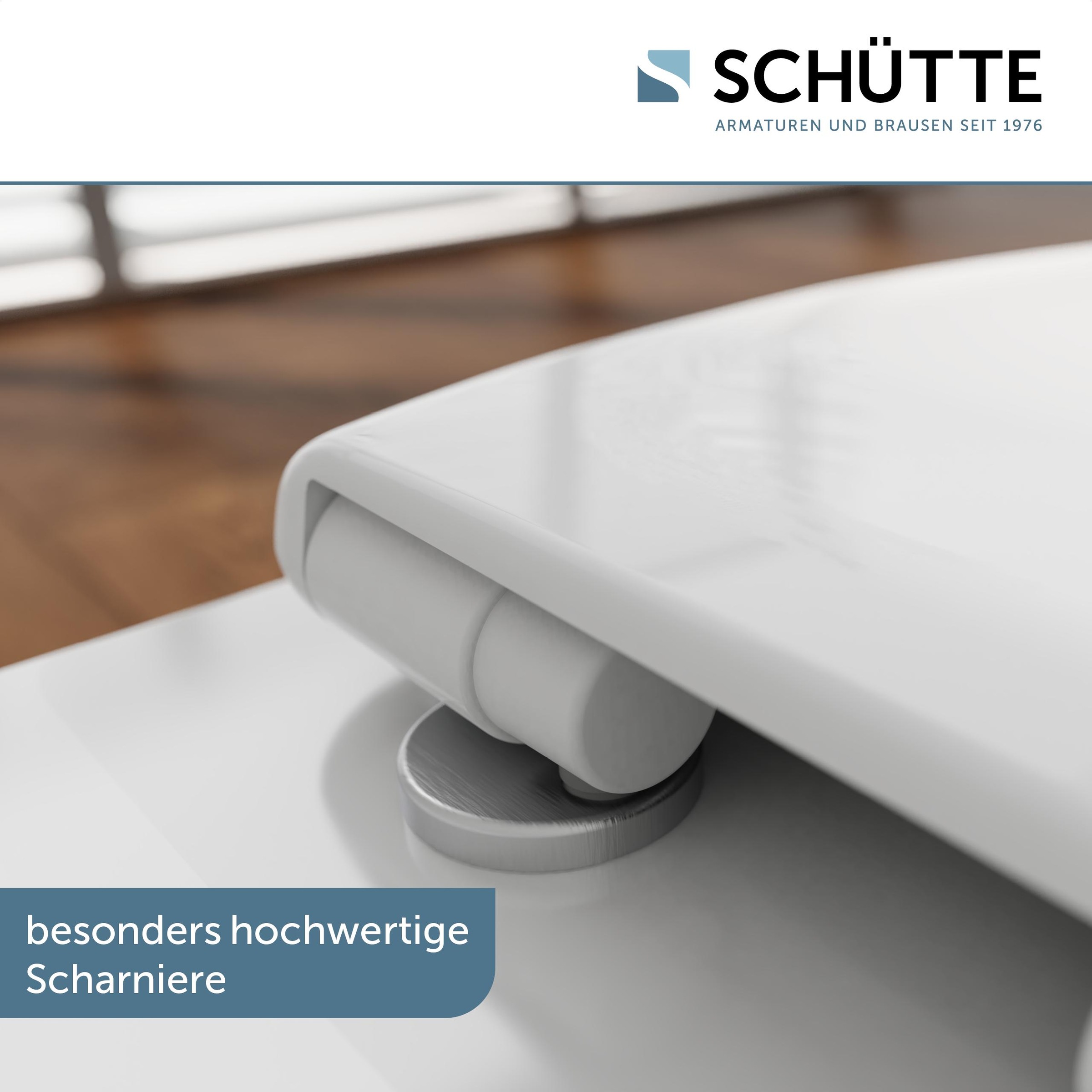 Schütte WC-Sitz »WHITE«, Duroplast, mit Absenkautomatik und Schnellverschluss