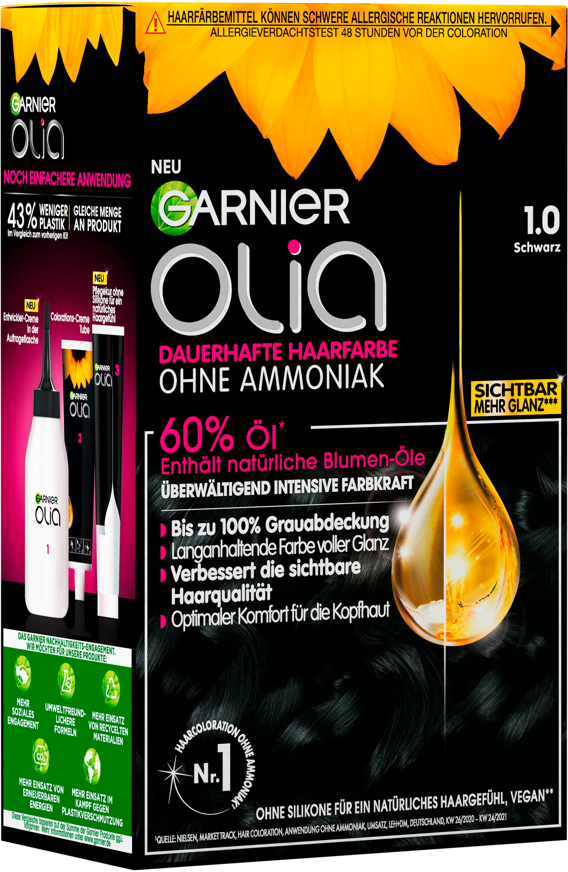 Haarfarbe«, GARNIER Olia Coloration Ölbasis dauerhafte »Garnier kaufen