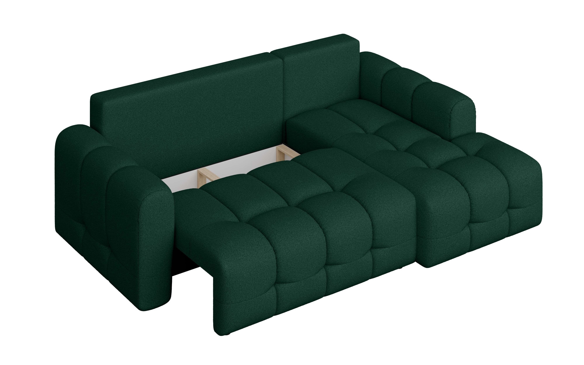 INOSIGN Ecksofa »Manilla, wahlweise mit Bettfunktion, B/T/H 265/170/91 cm«, L-Form mit Recamiere rechts/links bestellbar, Wellenunterfederung