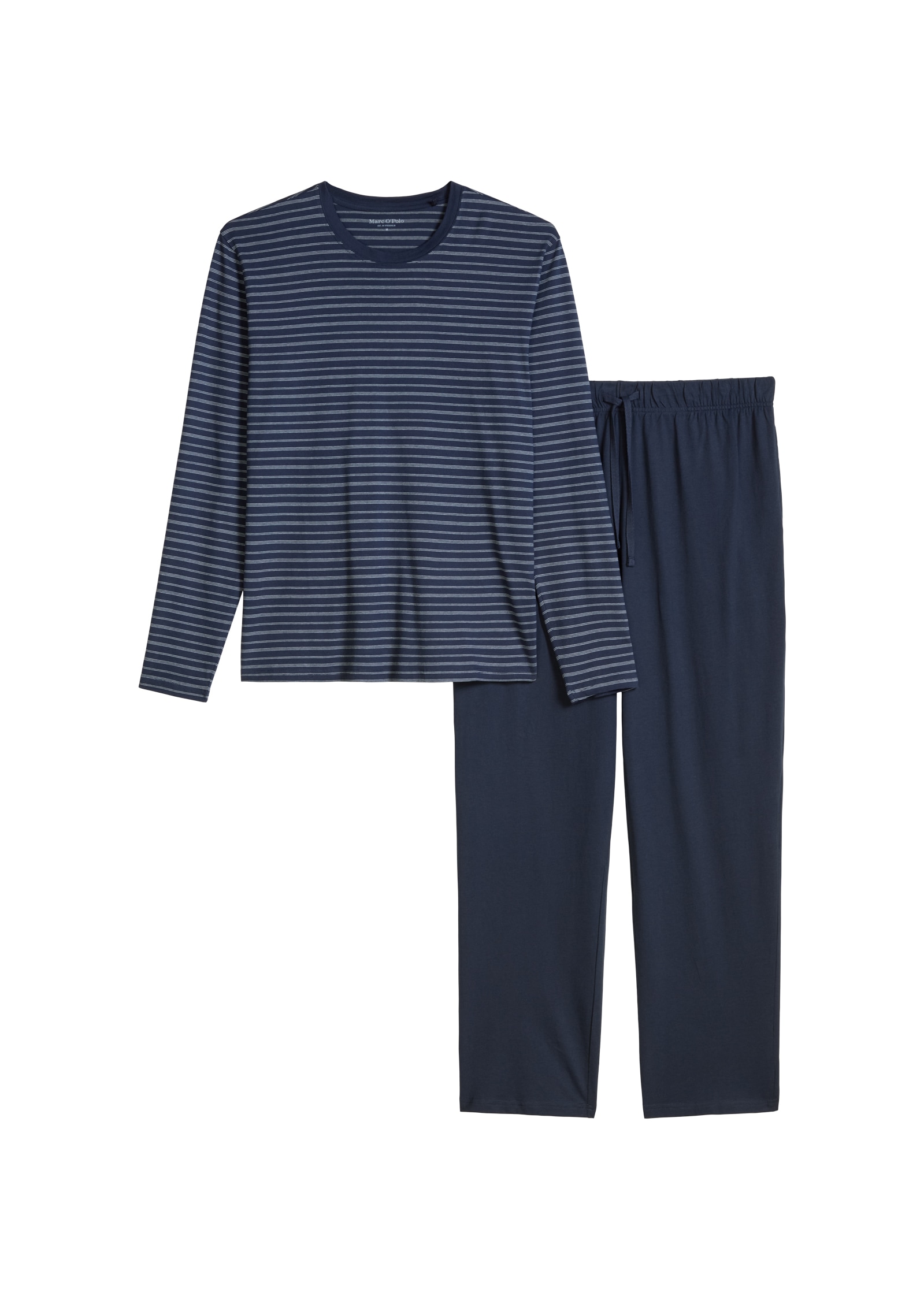 Marc O'Polo Pyjama aus Baumwoll-Jersey, mit lockerer Passform, Langarm