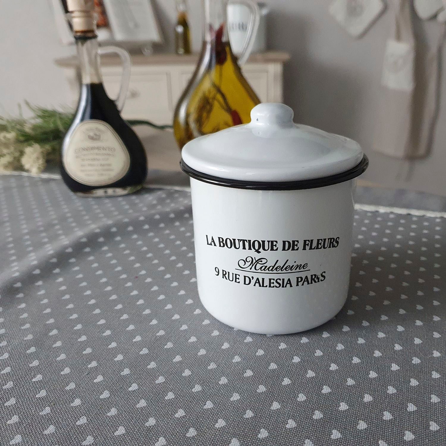 Ambiente Haus Dose »Behälter mit Deckel aus Emaille«