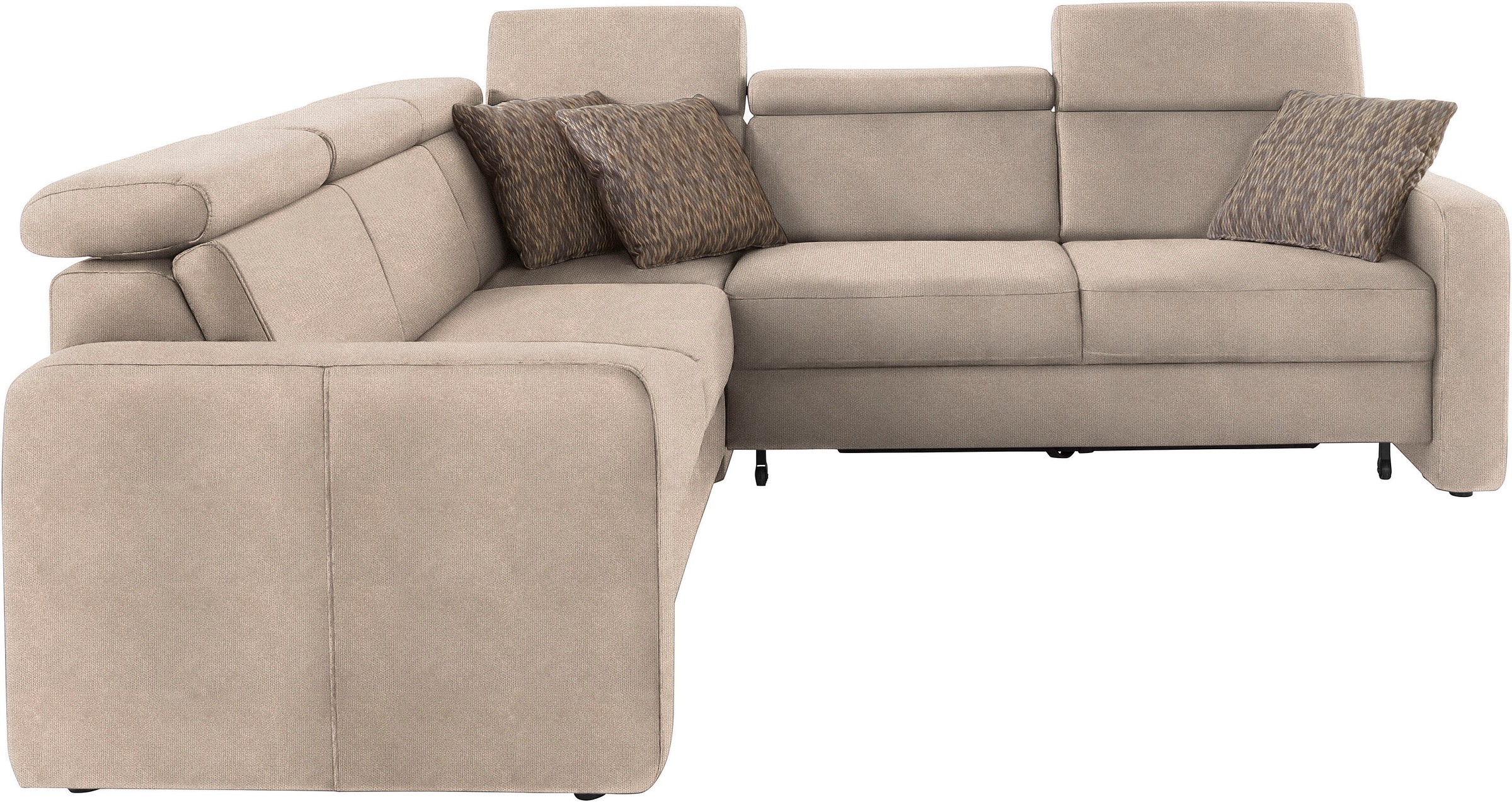 sit&more Ecksofa »Bologna L-Form«, Kopfteilverstellung, wahlweise mit Bettfunktion und Schubkasten