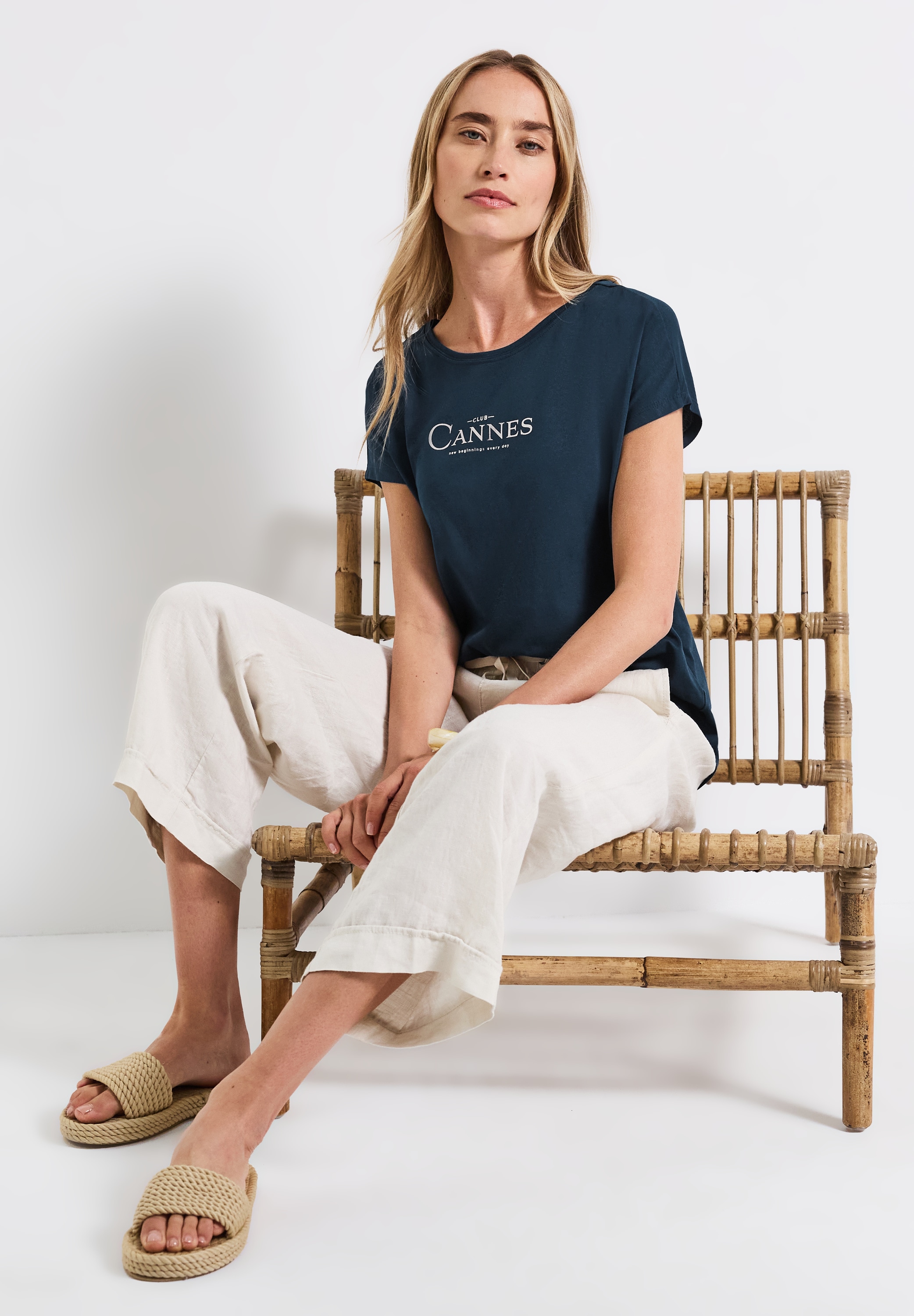 STREET ONE Shirttop, mit Folien-Wording