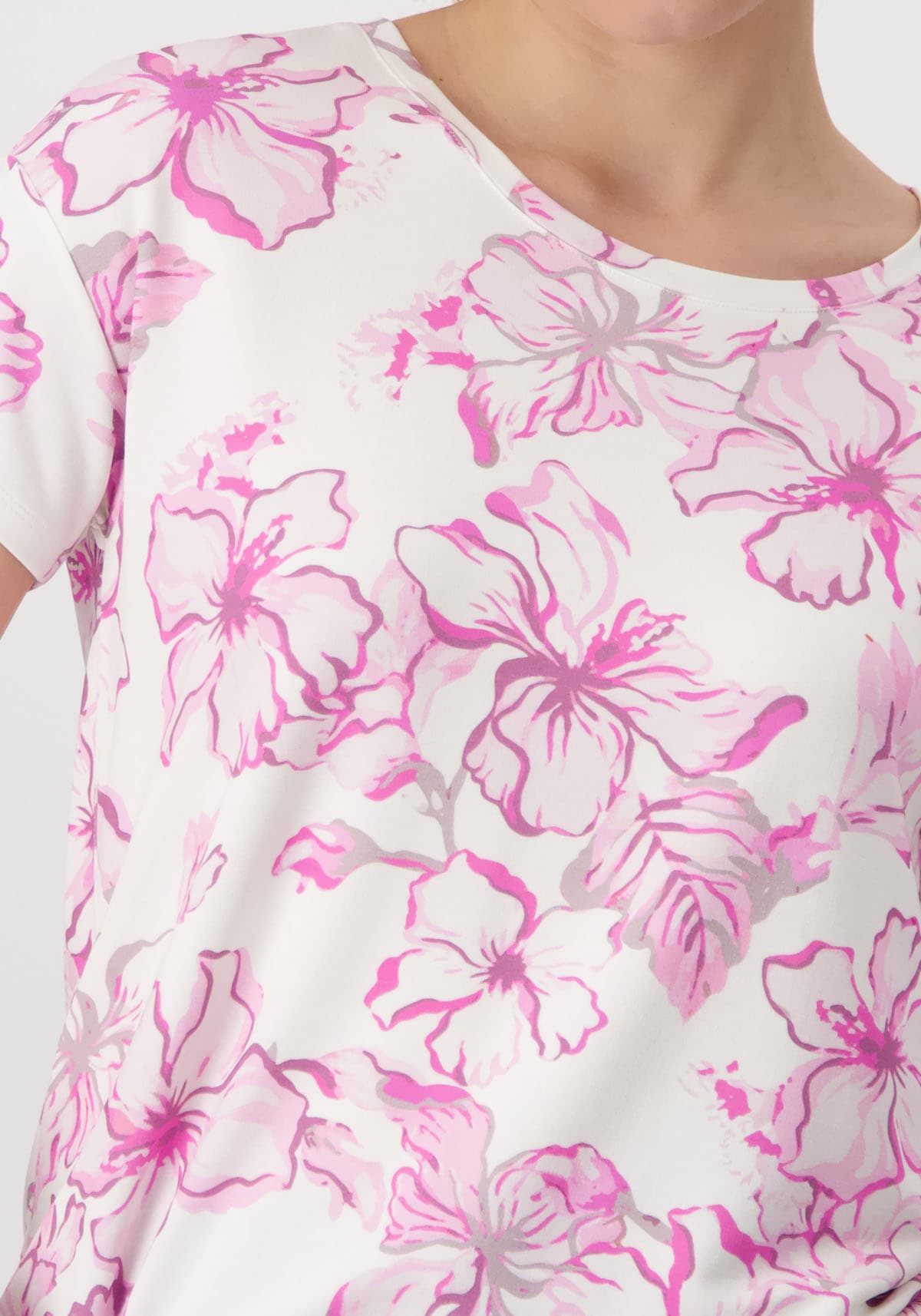 Monari Rundhalsshirt, mit Blumendruck
