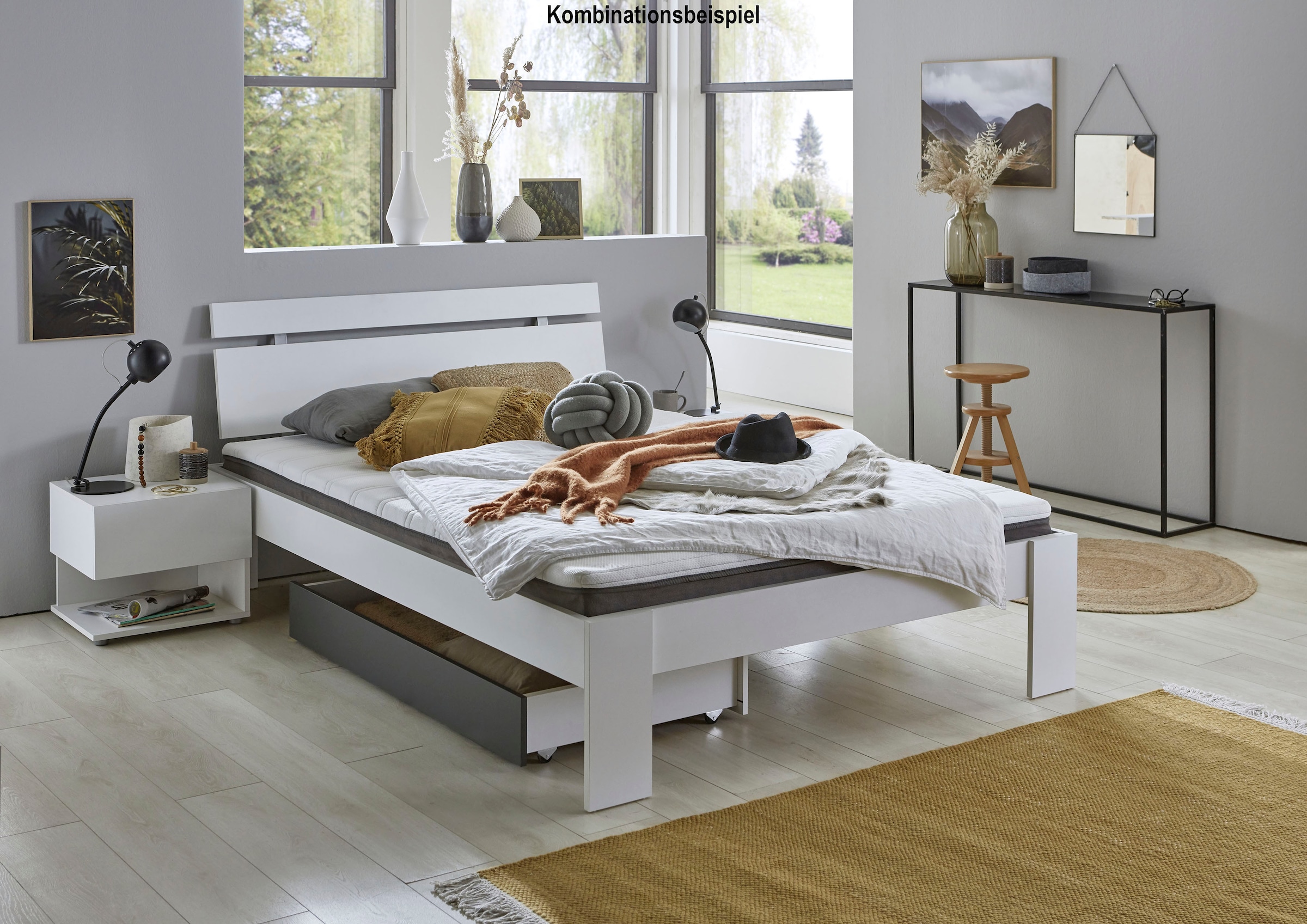 Relita Futonbett »Lian«, LF 140 x 200 cm, mit Kopfteil, frei im Raum stellbar