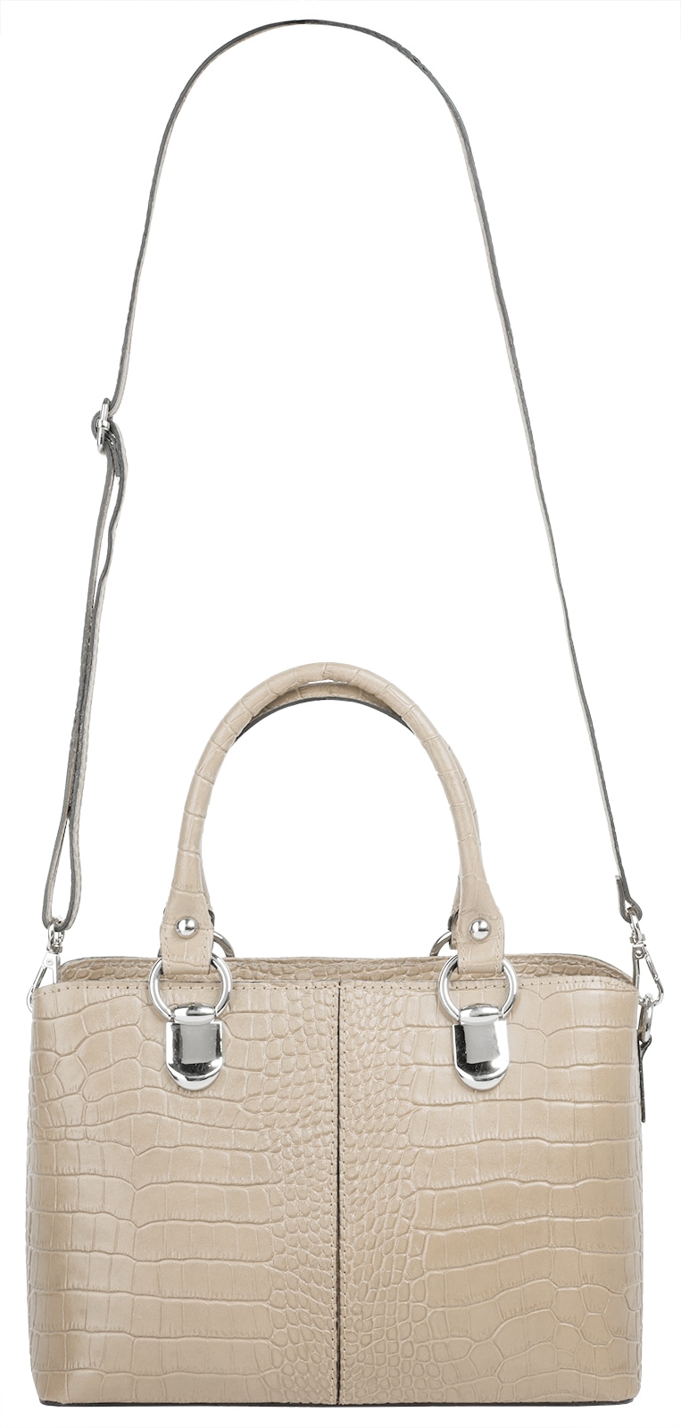 Cluty Umhängetasche, echt Leder, Made in Italy