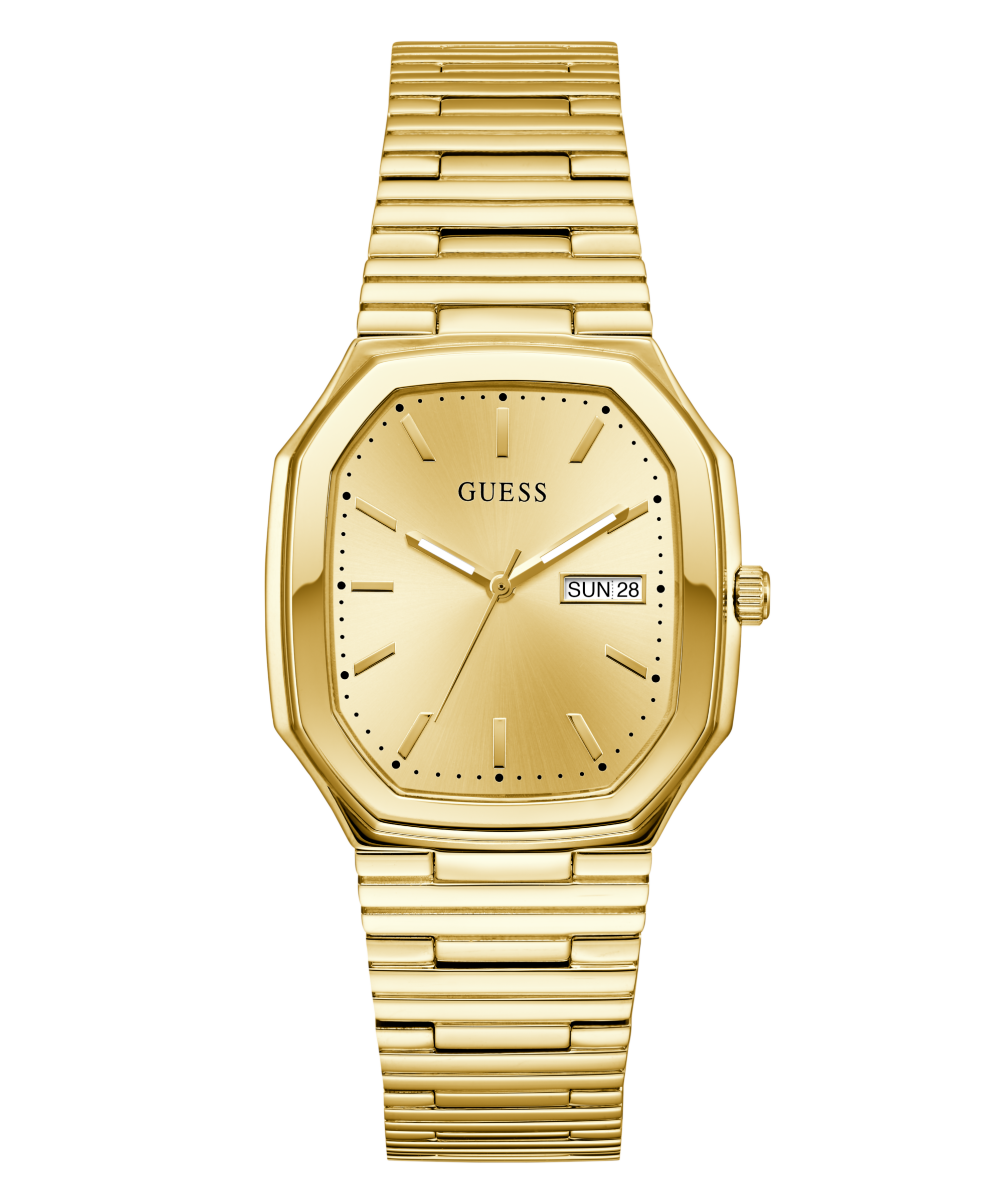 Guess Quarzuhr »OLIVER« Armbanduhr, Herrenuhr, Edelstahlarmband, Datum