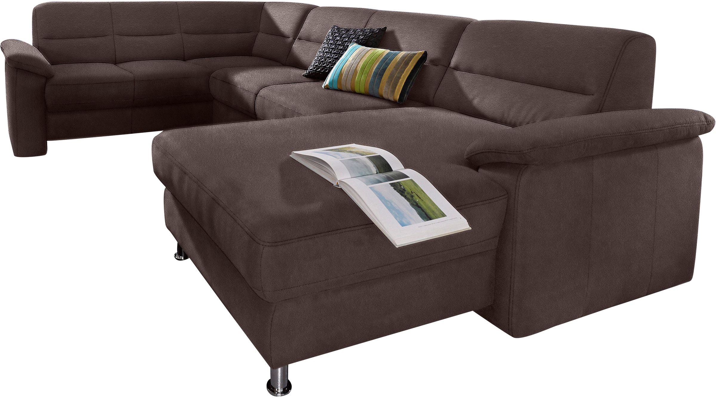 sit&more Wohnlandschaft »Ascara U-Form«, inklusive Boxspring/Federkern-Polsterung, wahlweise mit Bettfunktion
