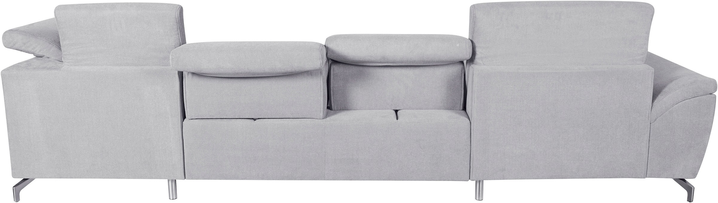 sit&more Wohnlandschaft »Percy U-Form«, 12 cm Fußhöhe, Sitztiefenverstellung, wahlweise in 2 Fußfarben
