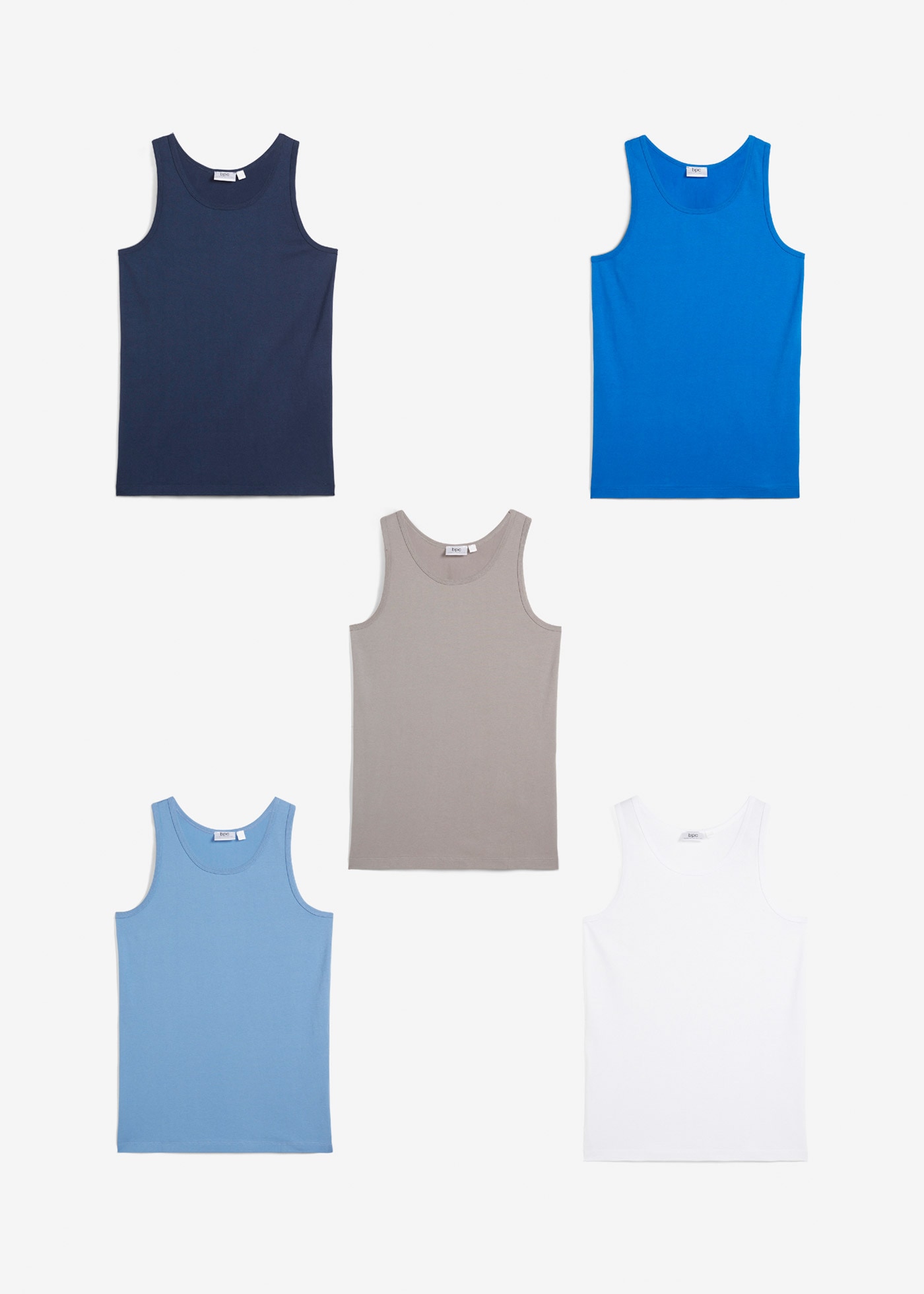 bonprix Unterhemd Packung, 5, 5 Stk. Unterhemd mit weicher Baumwolle (5er Pack)