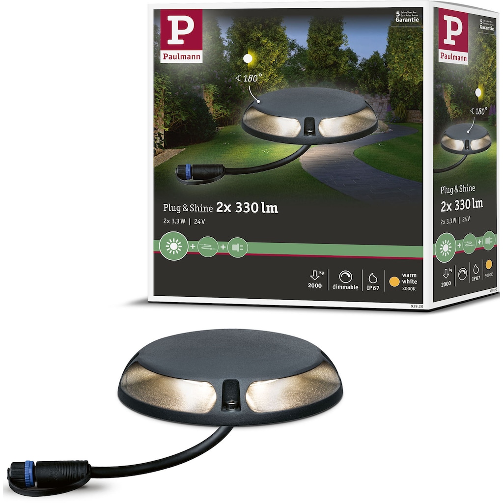 Paulmann LED Sockelleuchte »Plug & Shine«, 2 flammig-flammig