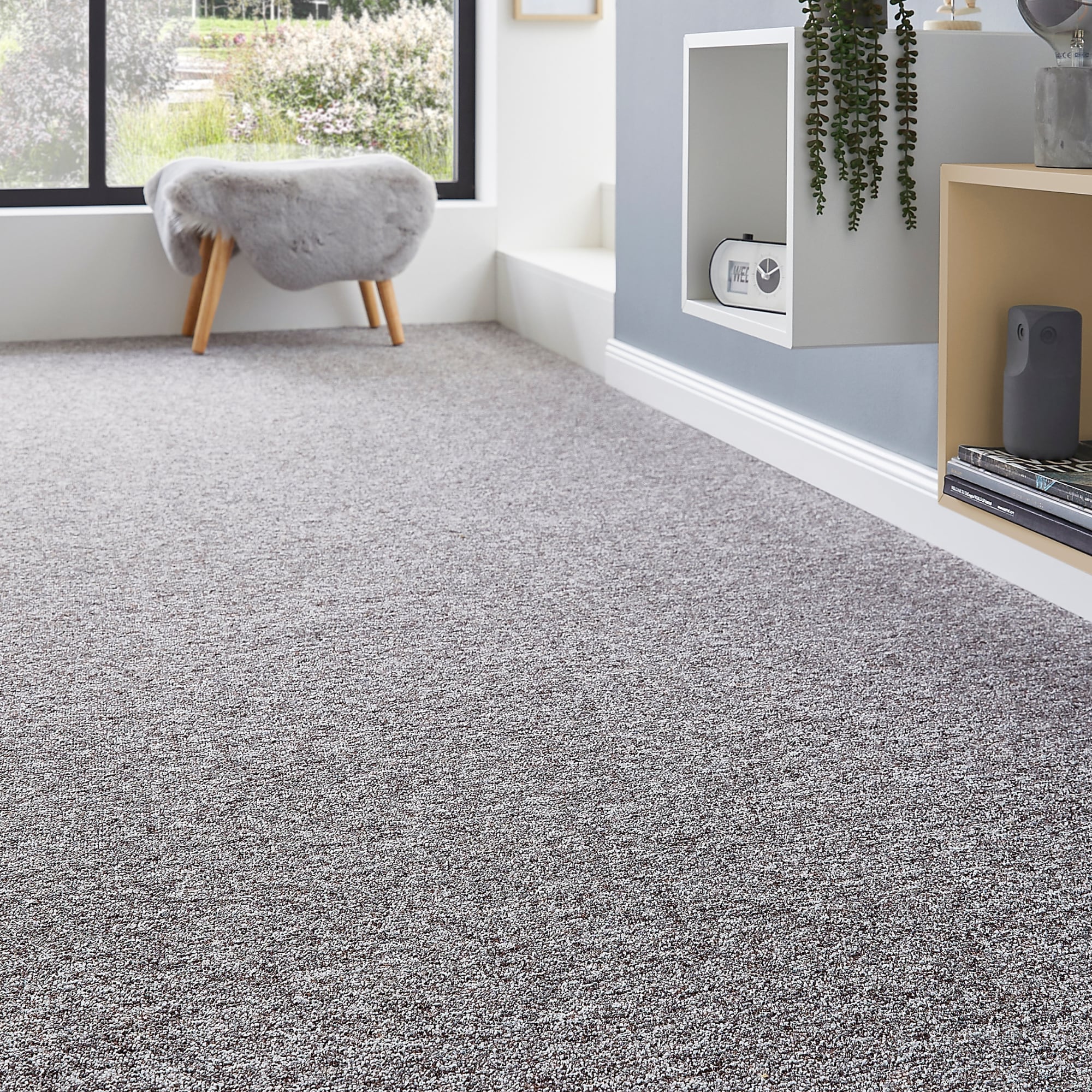 ANDIAMO Teppichboden »Gambia, Feinschlinge, Made in Belgium« rechteckig 7, 2 mm Höhe meliert, Breite 400 cm oder 500 cm, strapazierfähig,...