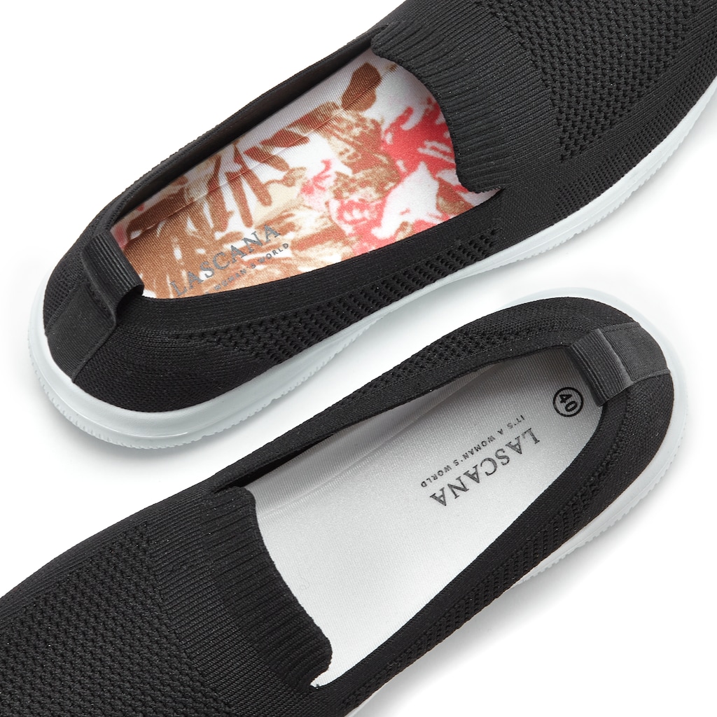 LASCANA Slipper, ultraleichter Sneaker mit herausnehmbarer Innensohle VEGAN