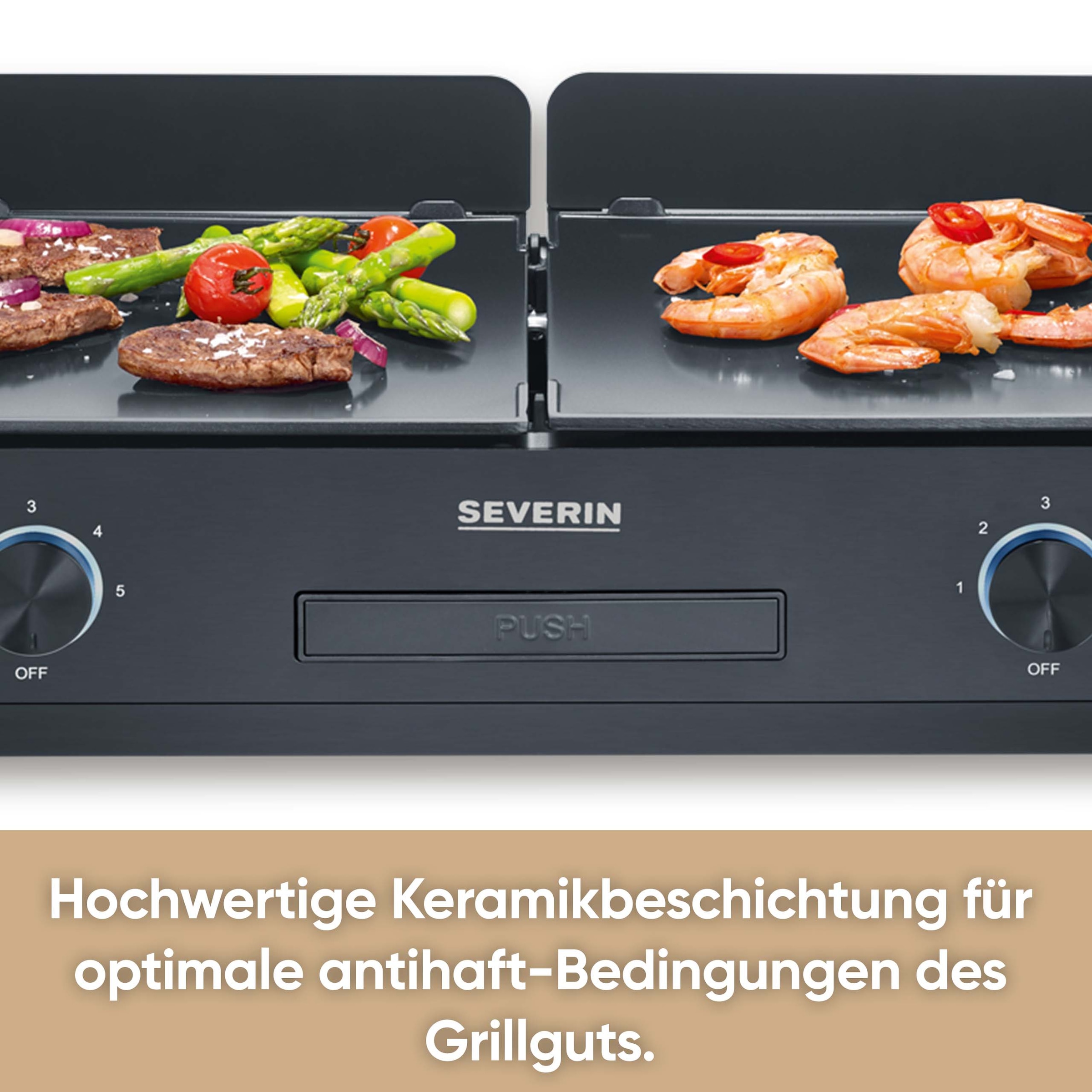 Severin Standgrill »PG 8568« 2200 W Elektrogrill mit Grillplatte, als Stand- oder Tischgrill nutzbar