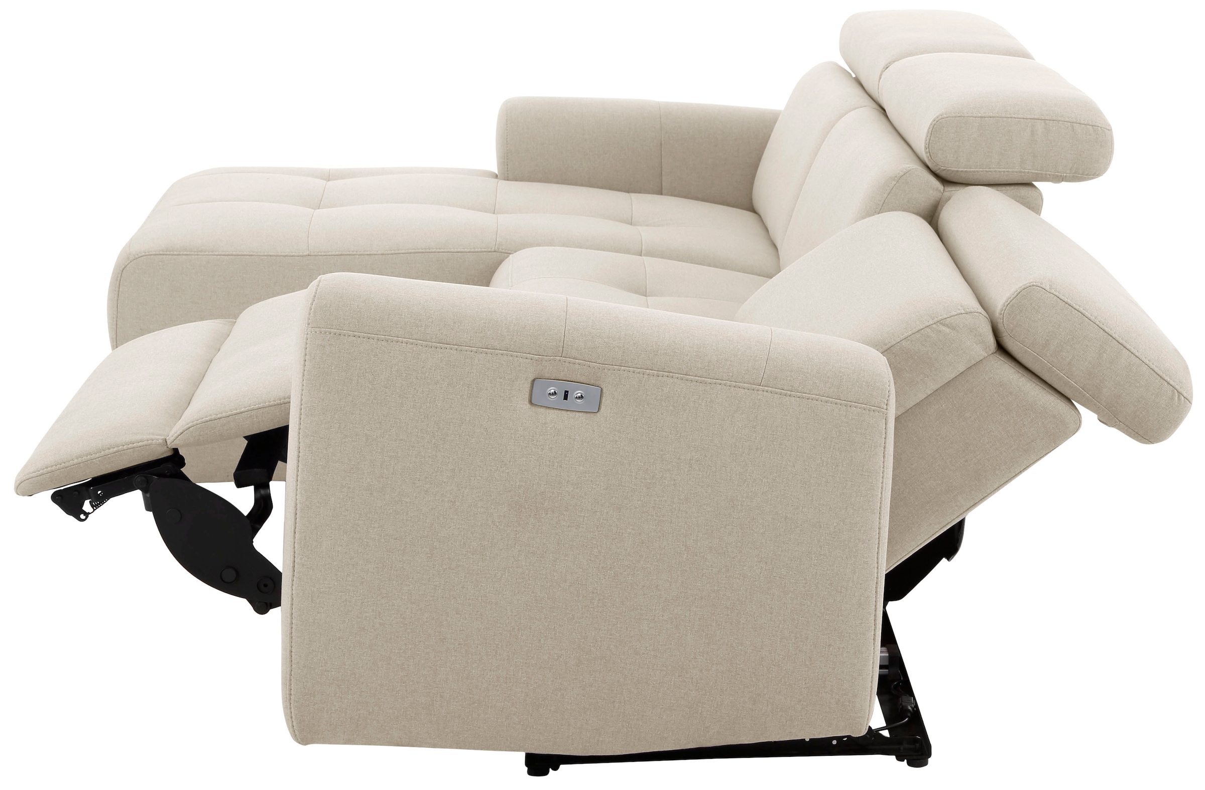 Home affaire Ecksofa »Sentrano, L-Form,«, 275 cm, man. o. elektr. Relaxfunktion und USB/Kopfverstellung