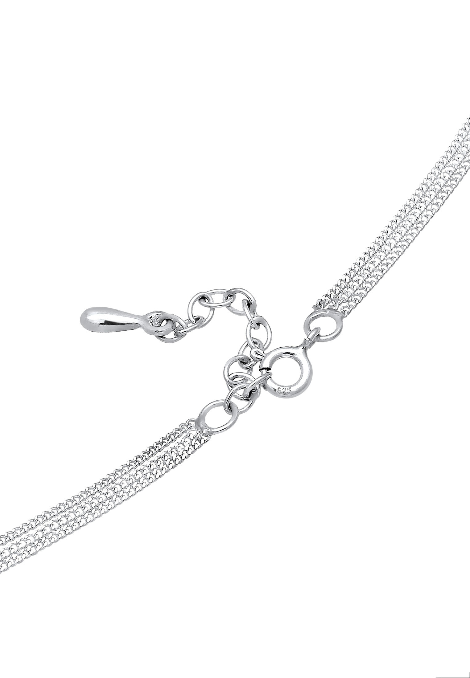 Elli Gliederkette »Layer Kette Synthetische Perlen 925 Silber«