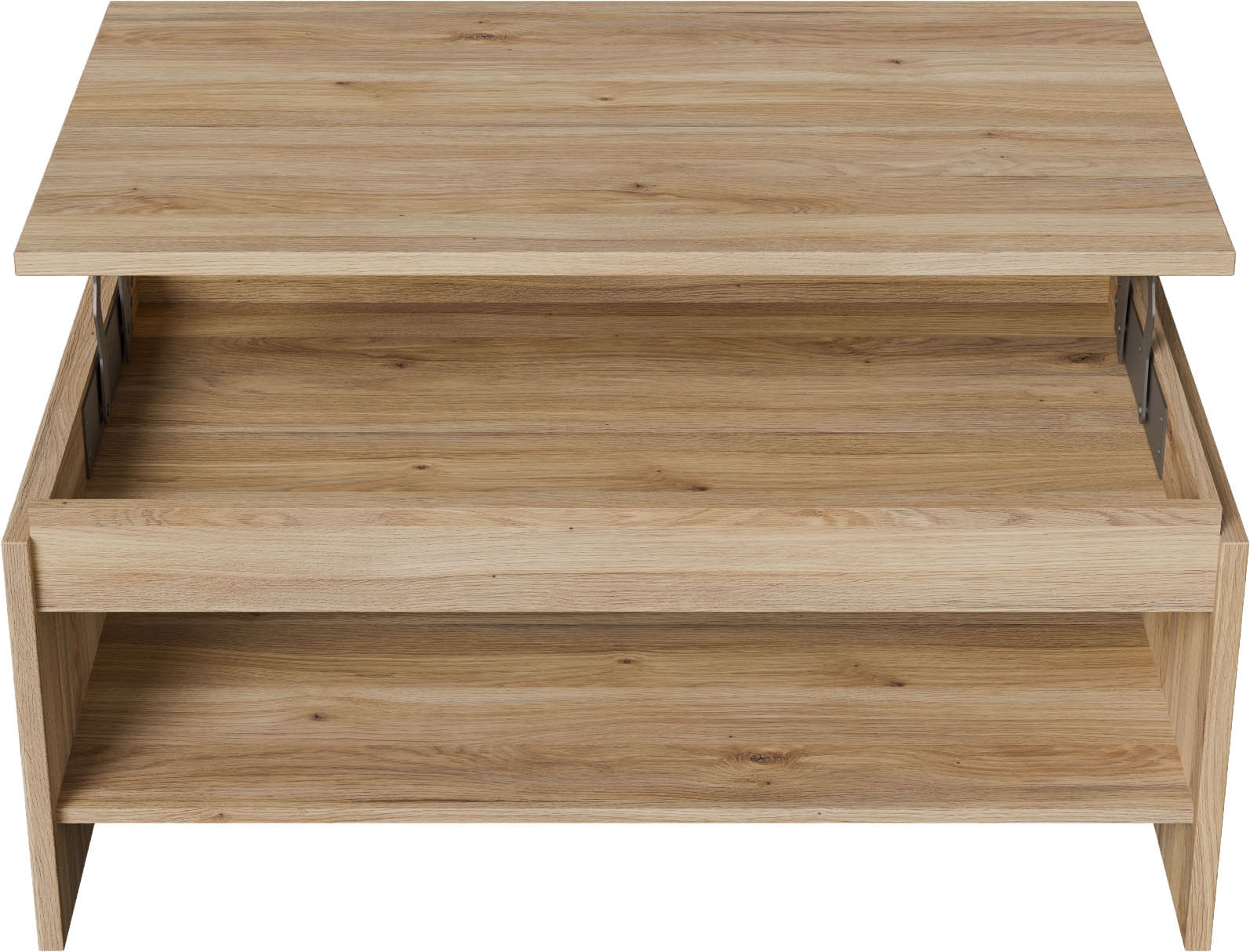 FORTE Couchtisch »Couchtisch, Ablage, Stauraum, als Esstisch nutzbar« höhenverstellbar, B/H/T 100/45,7/56 cm